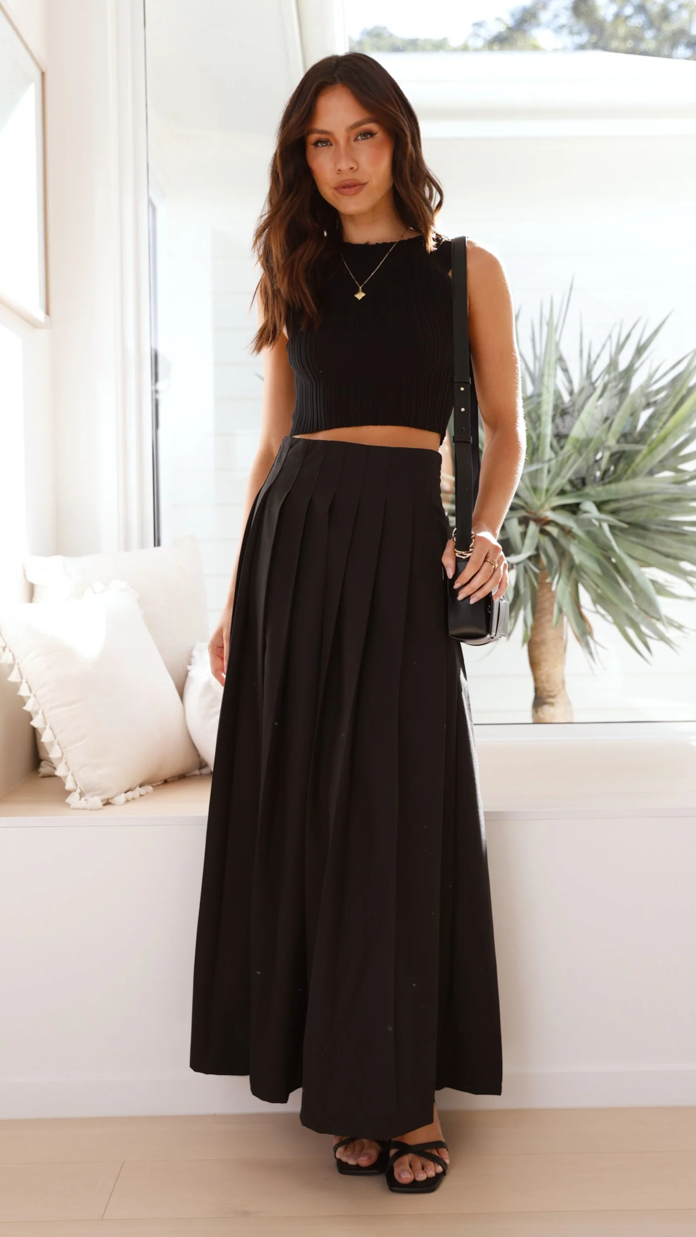 Leya Maxi Skirt - Black
