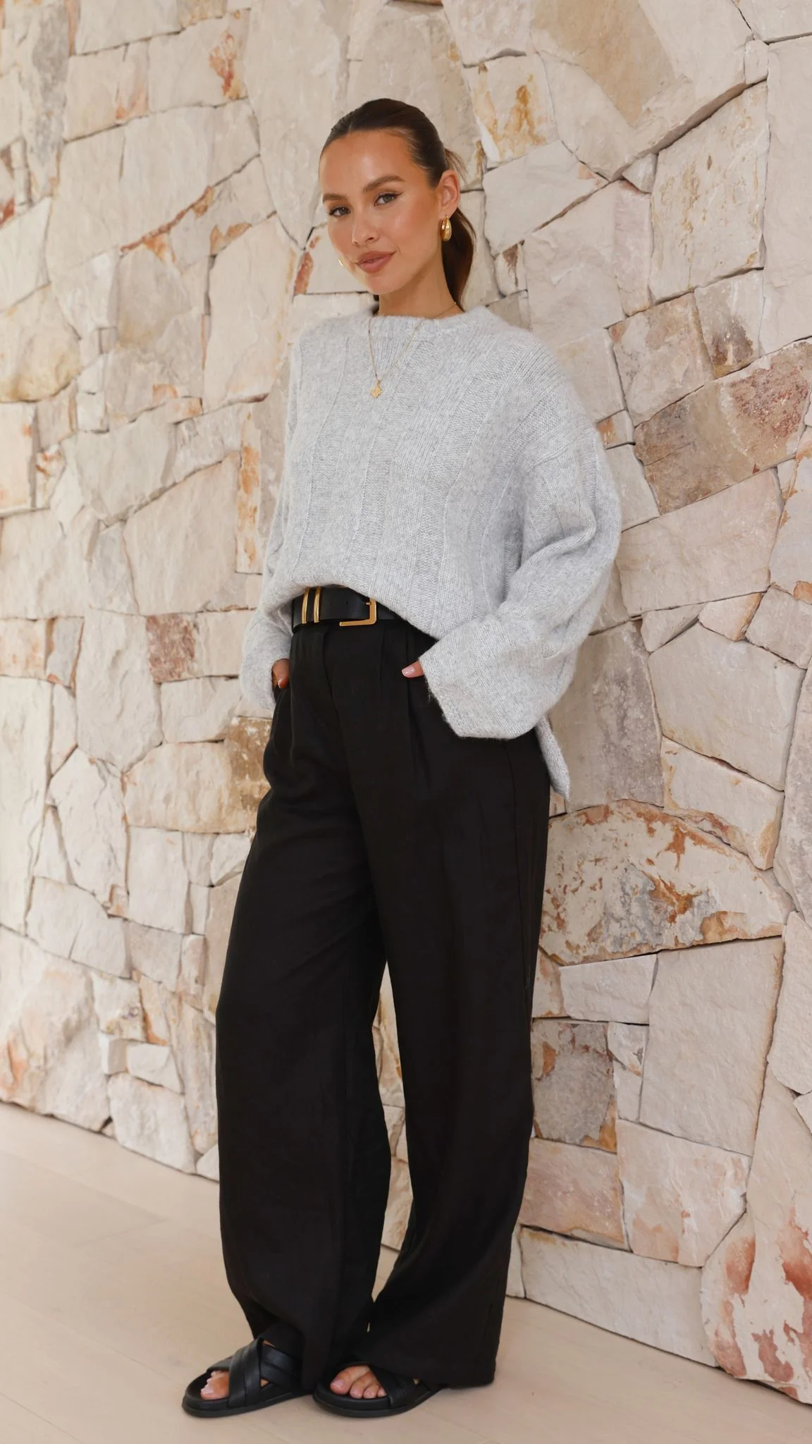 Jabari Knitted Jumper - Grey