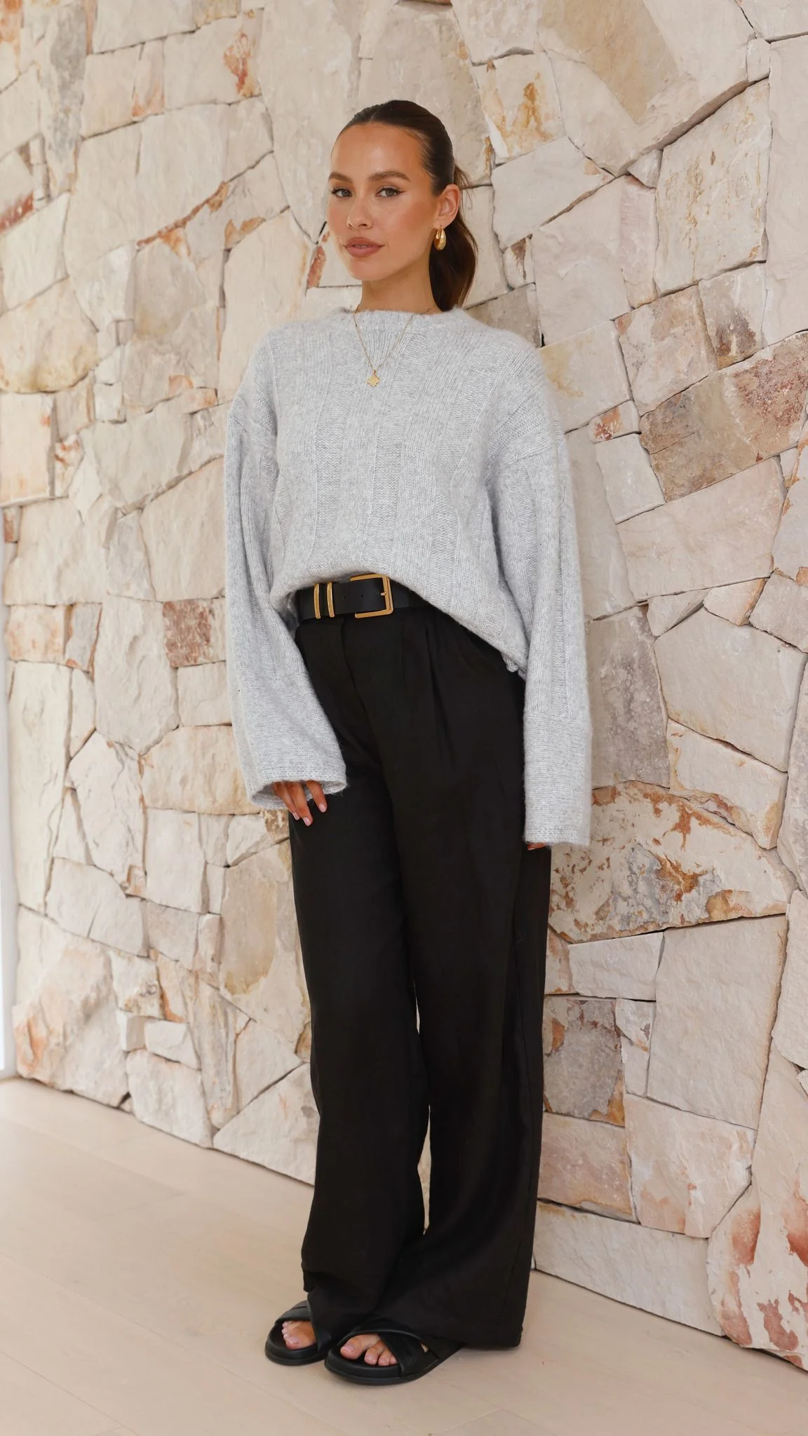 Jabari Knitted Jumper - Grey