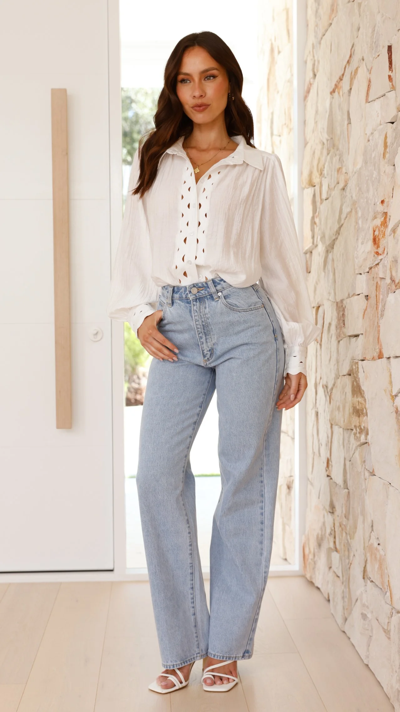 Rahma Button Up Shirt - White