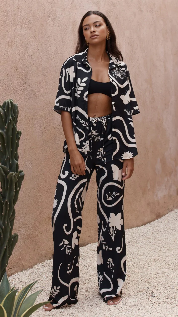 Leo Shirt - Black / Sand