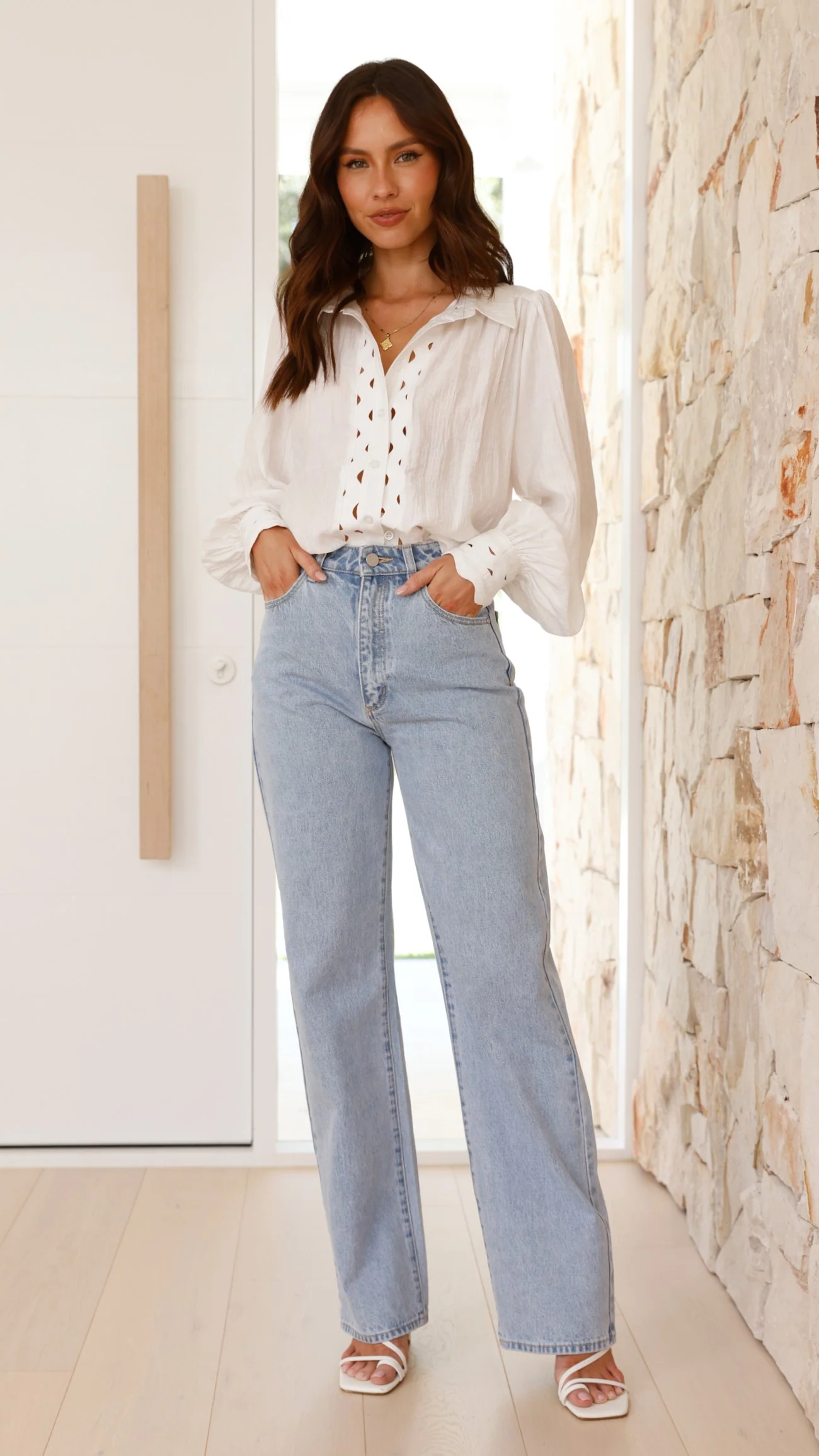 Rahma Button Up Shirt - White