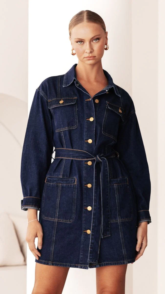 Kailas Mini Dress - Indigo Denim