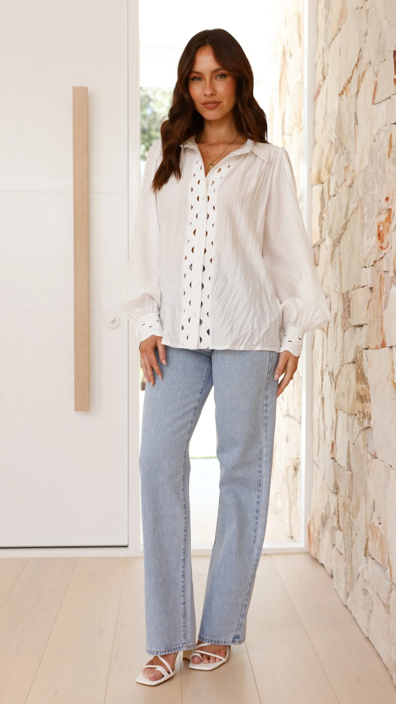 Rahma Button Up Shirt - White
