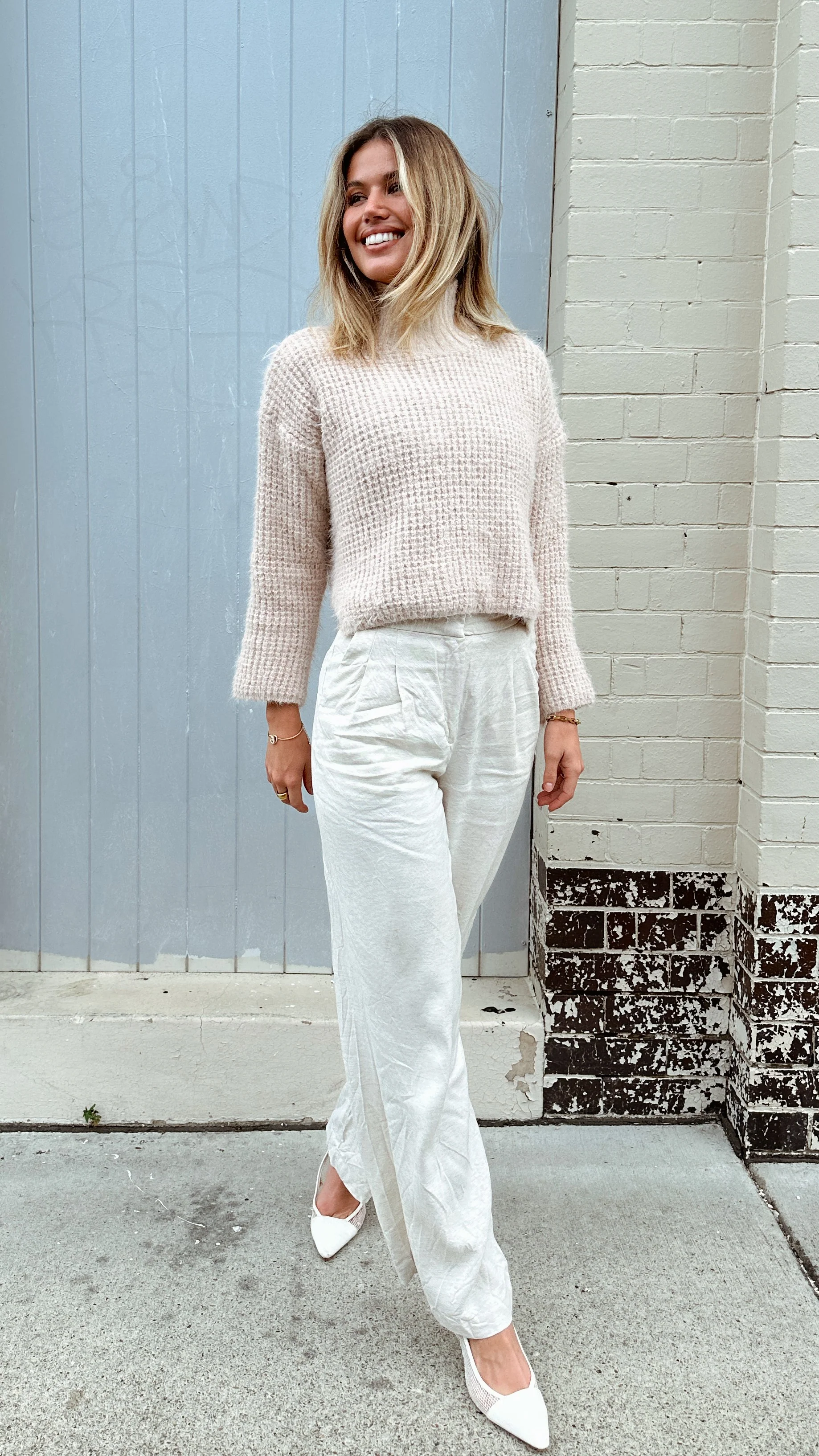 Haidar Knitted Top - Beige