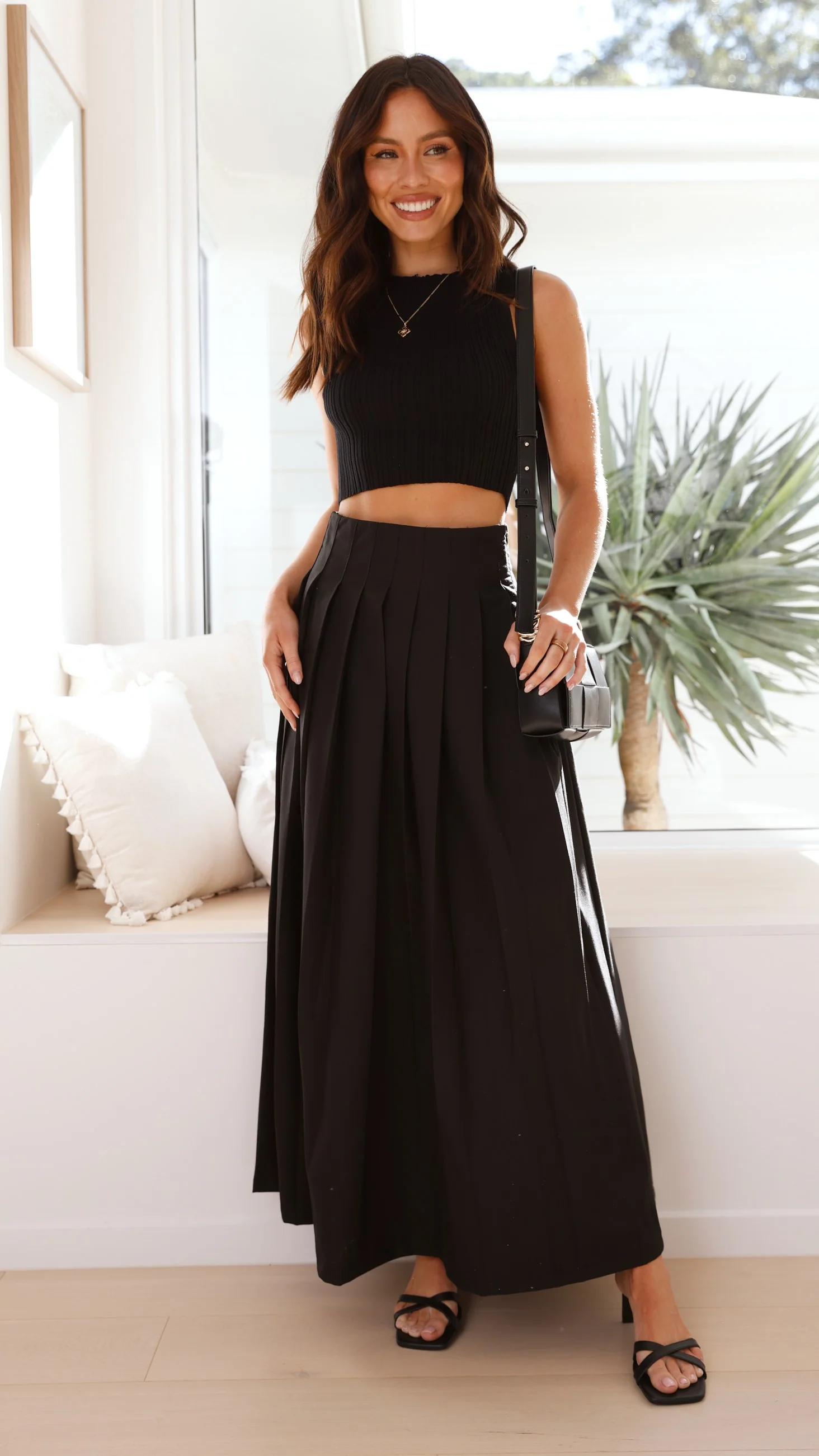 Leya Maxi Skirt - Black