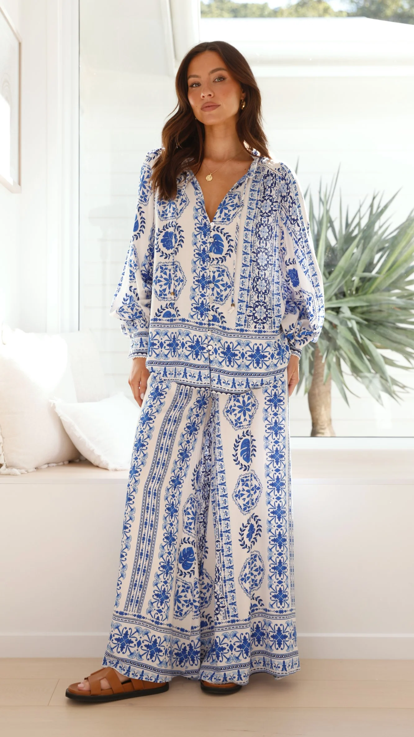 Taimo Top - Blue Print