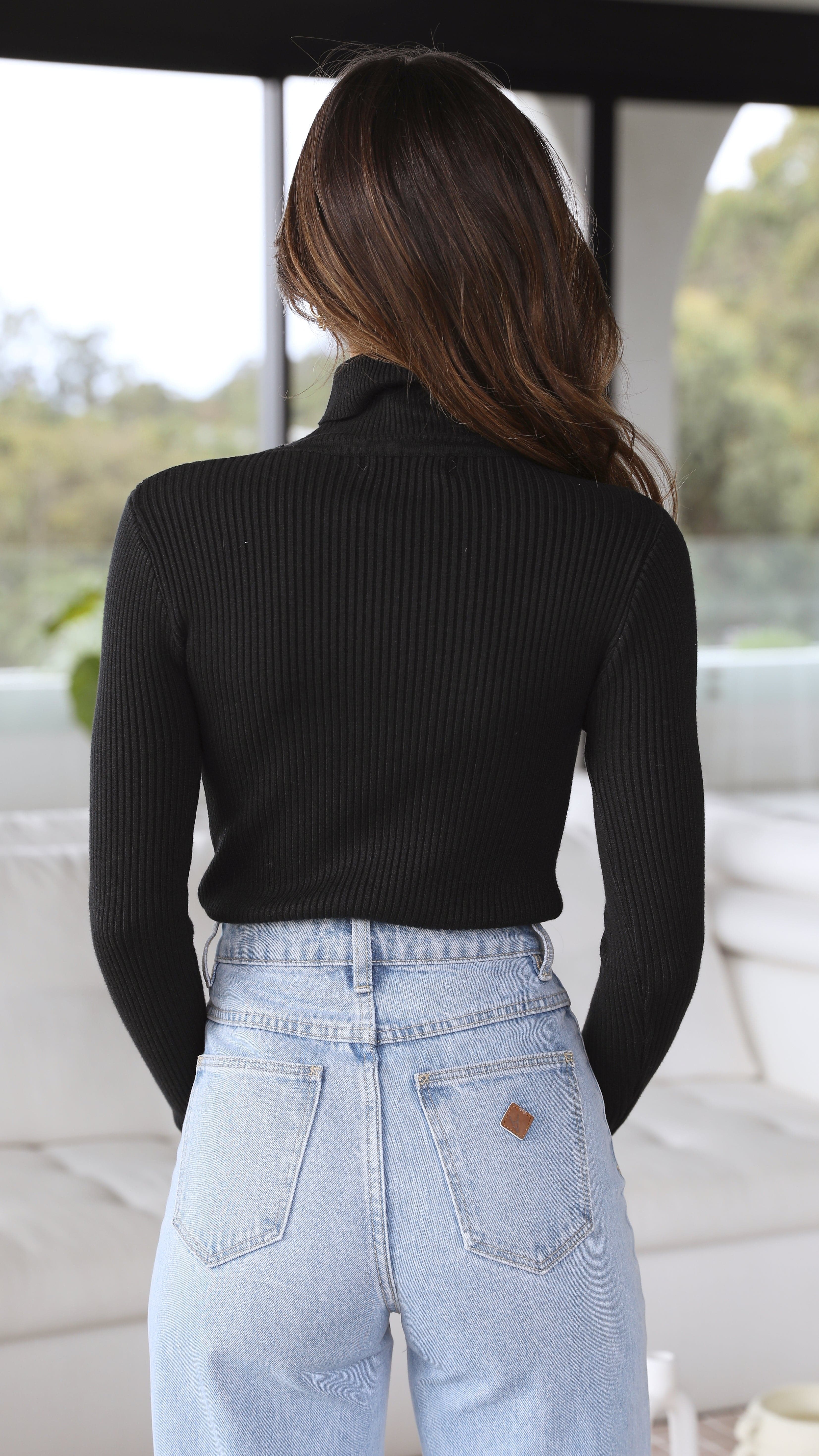 Sammi Turtle Neck Knit - Black