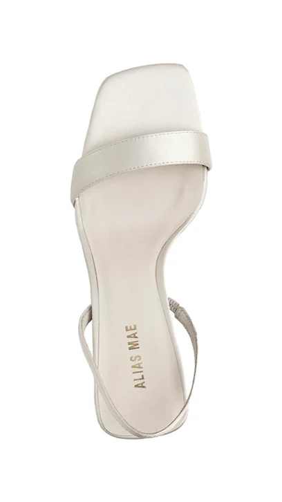 Emerson Heel - Bone Satin