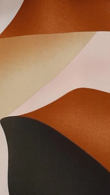 Charli Button Up Shirt and Shorts Set - Brown/Orange