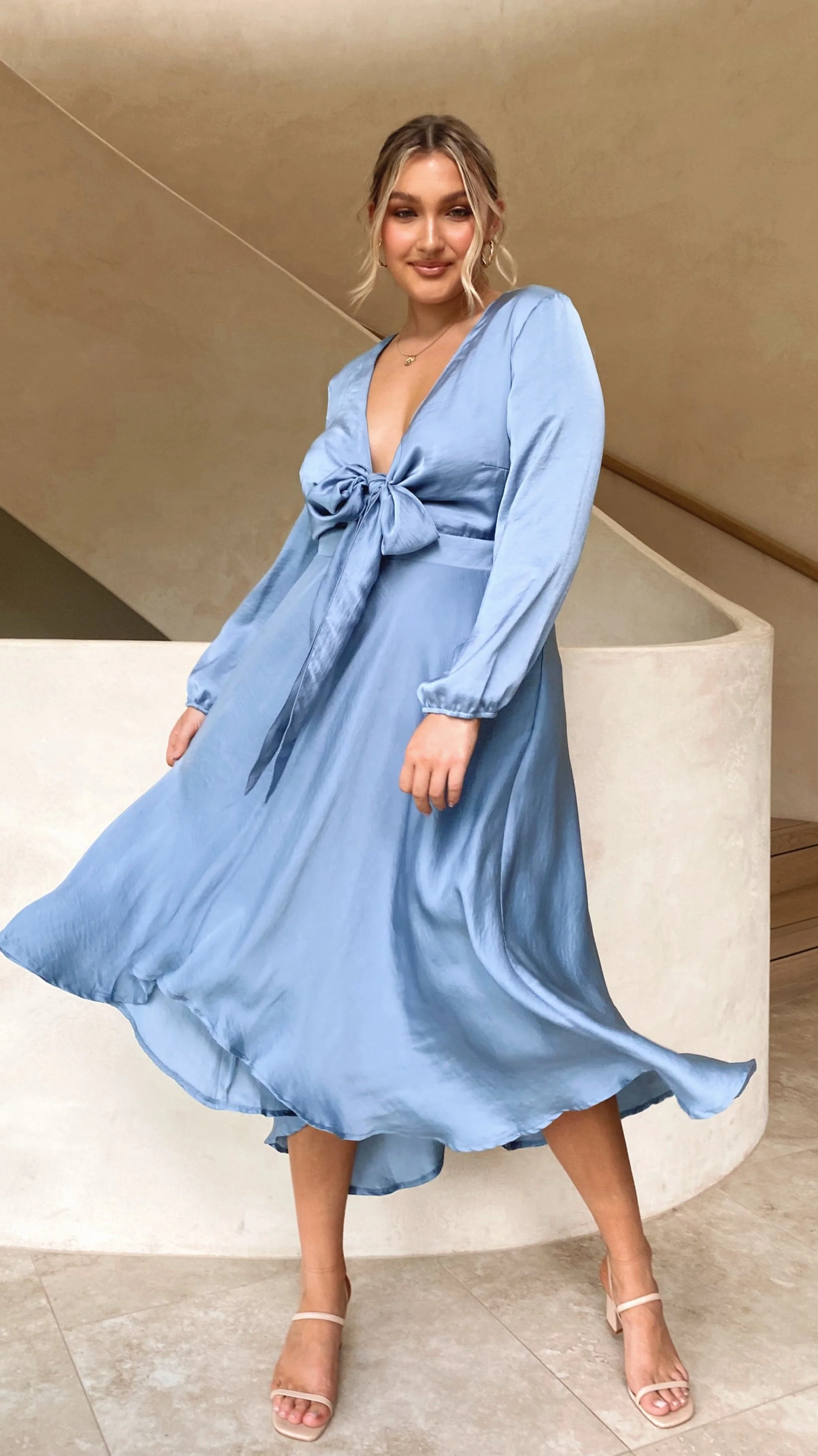 Starry Nights Dress - Steel Blue