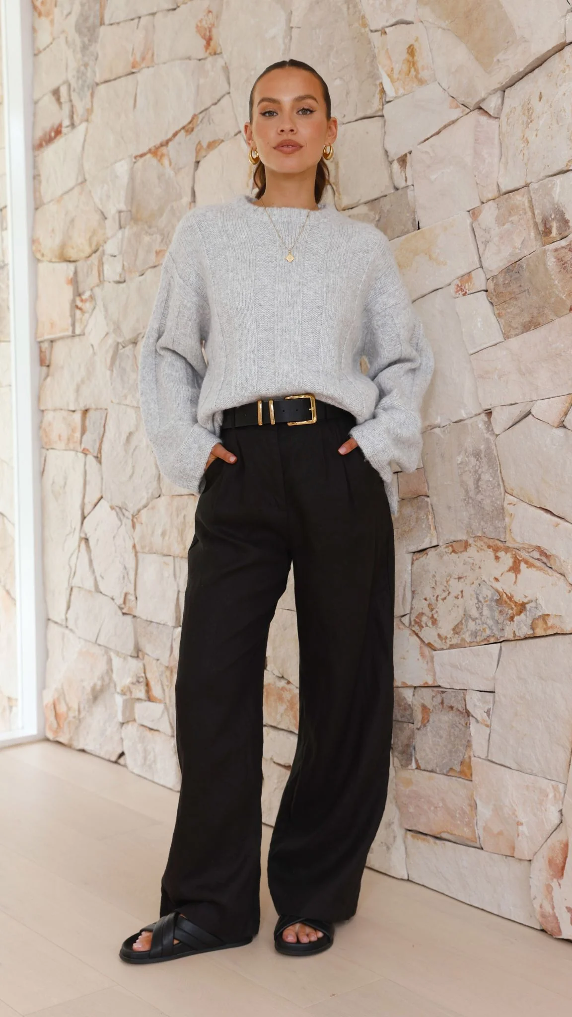 Jabari Knitted Jumper - Grey