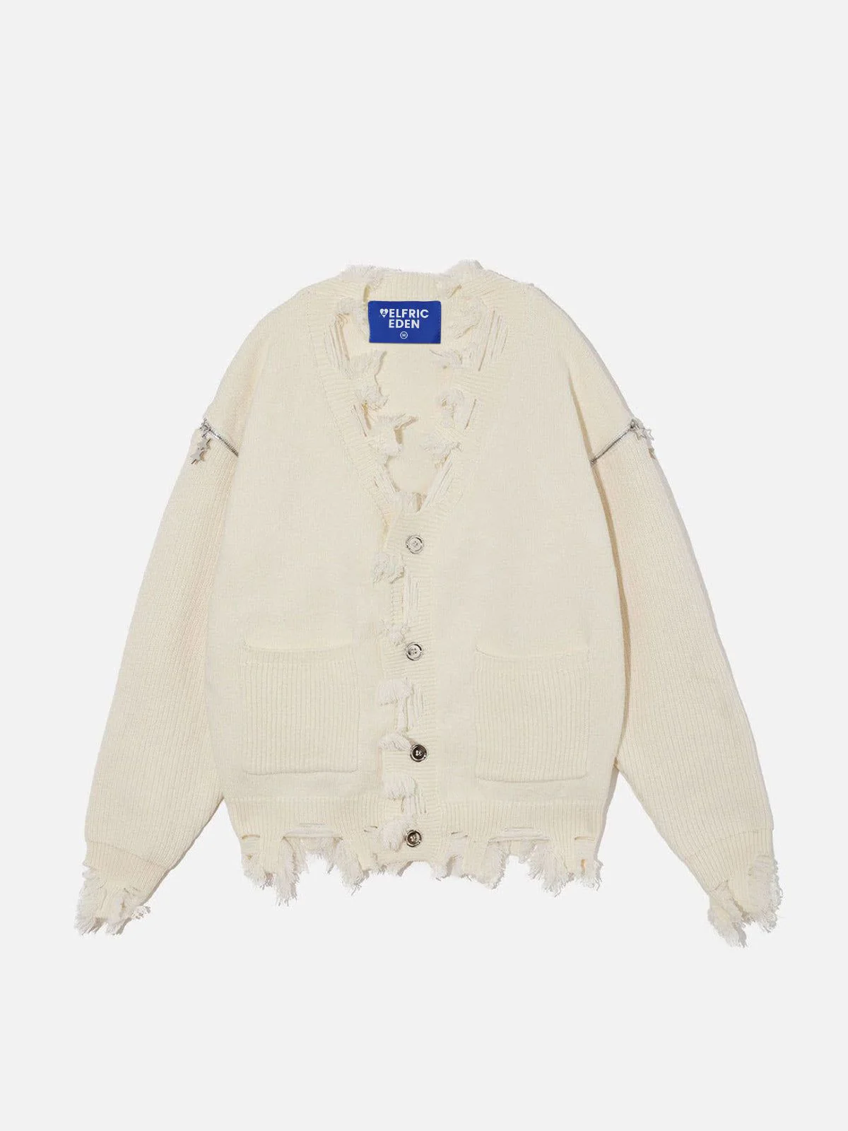 Aelfric Eden Removable sleeves Distressed Cardigan @nevebrokedawg