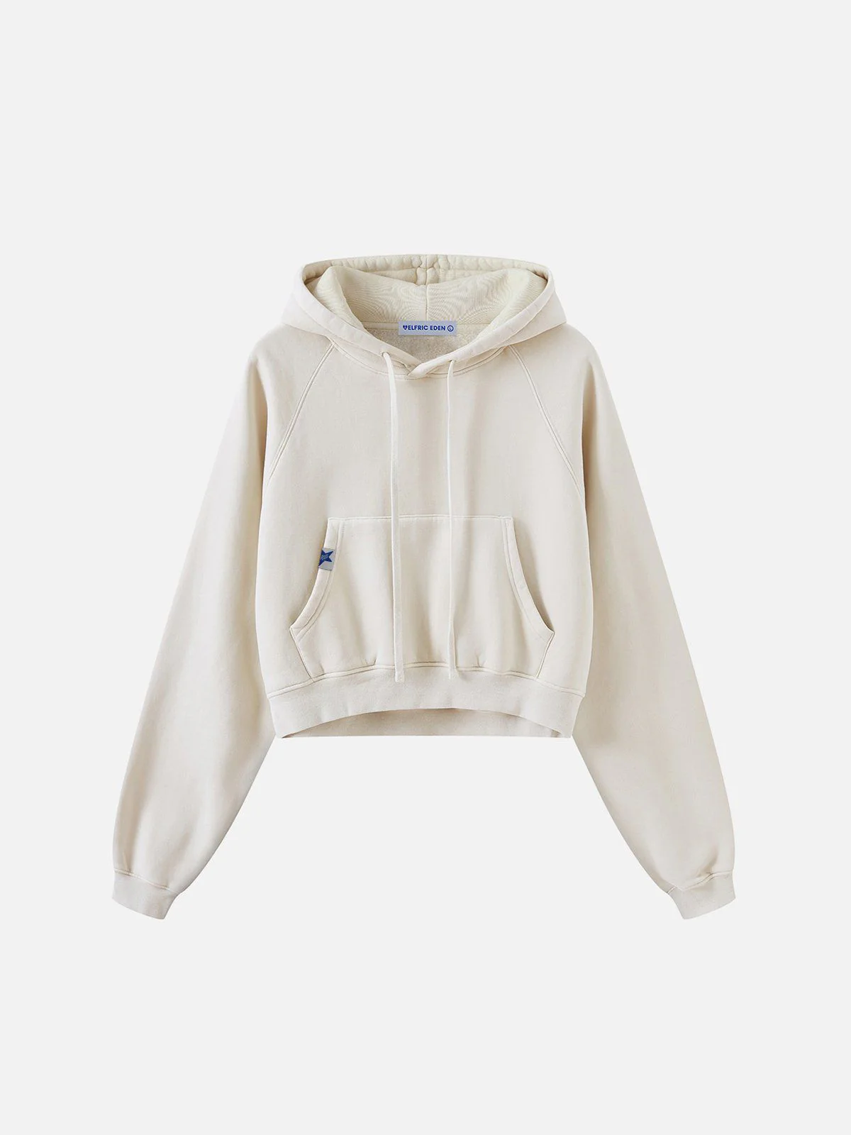 Aelfric Eden Cropped Raglan Sleeve Washed Hoodie