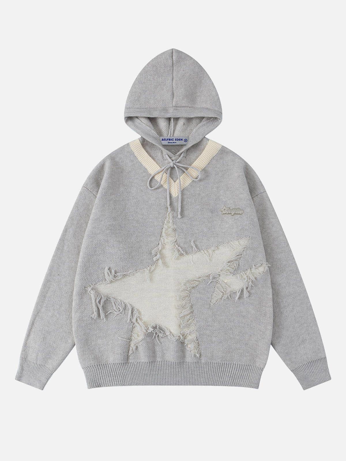Aelfric Eden Distressed Knitting Hoodie