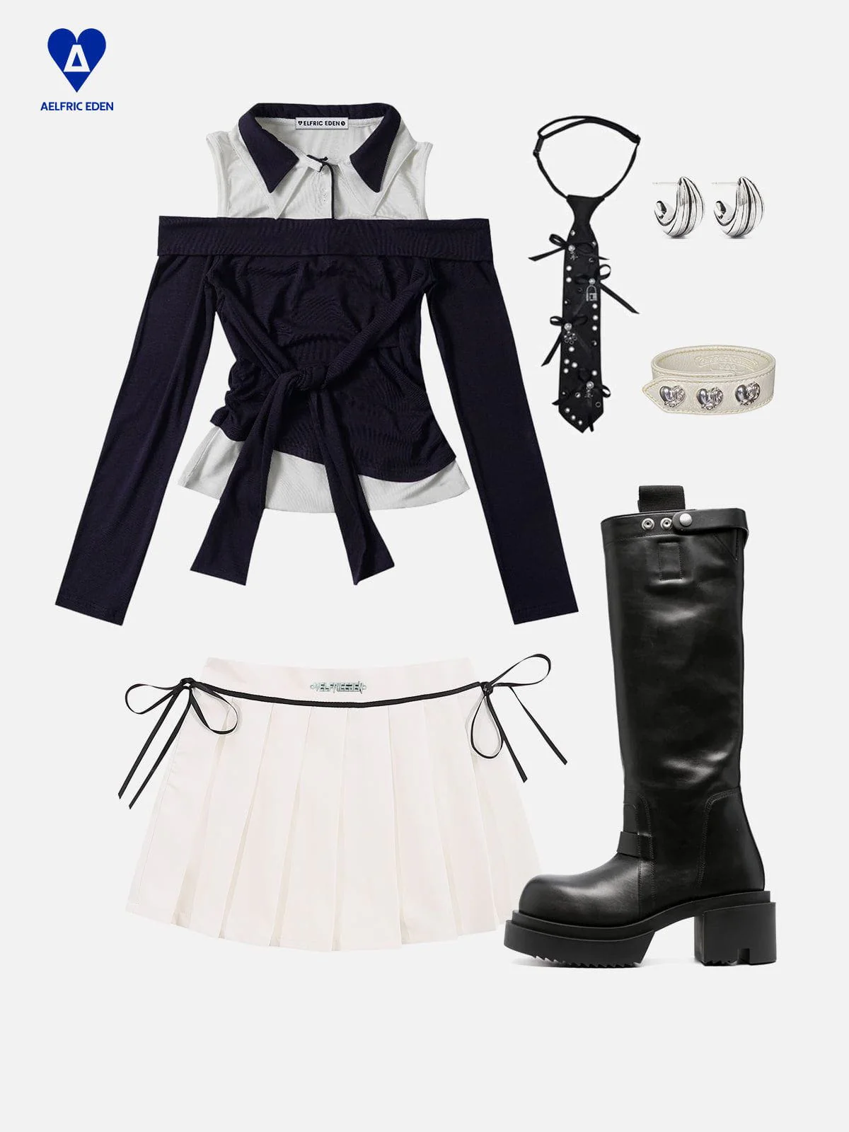 Aelfric Eden Patchwork Two Layer Long Sleeve Tee