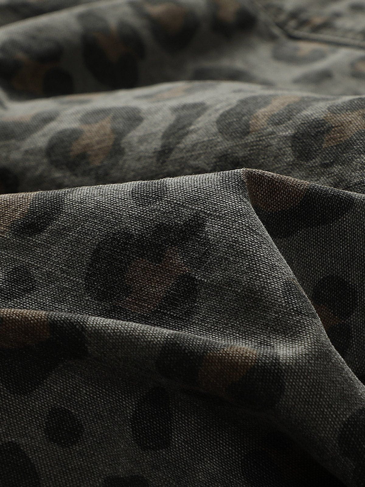 Aelfric Eden Grey Leopard Print Long Sleeve Shirt