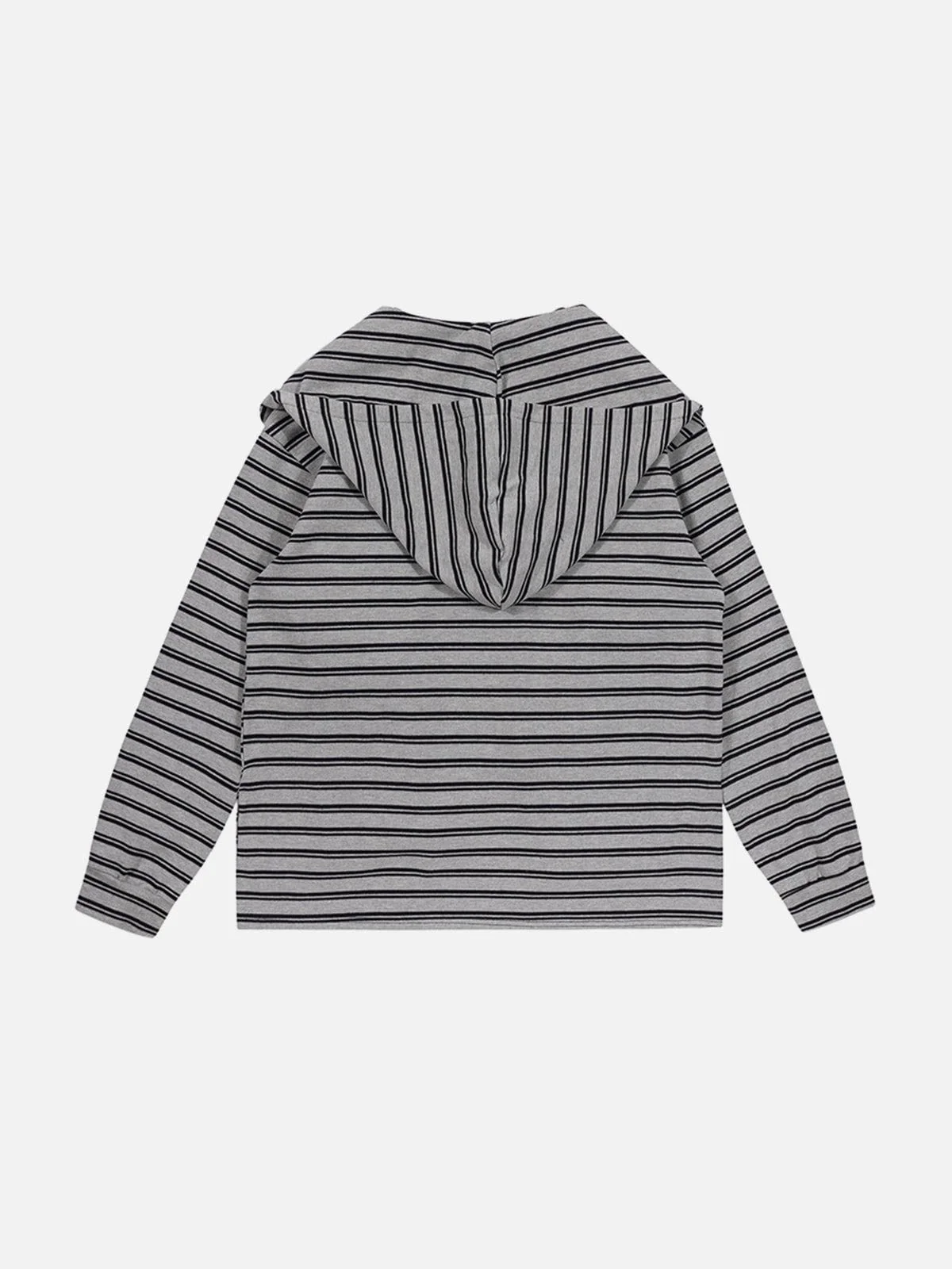 Aelfric Eden Stripe Patchwork Hooded Long Sleeve Tee