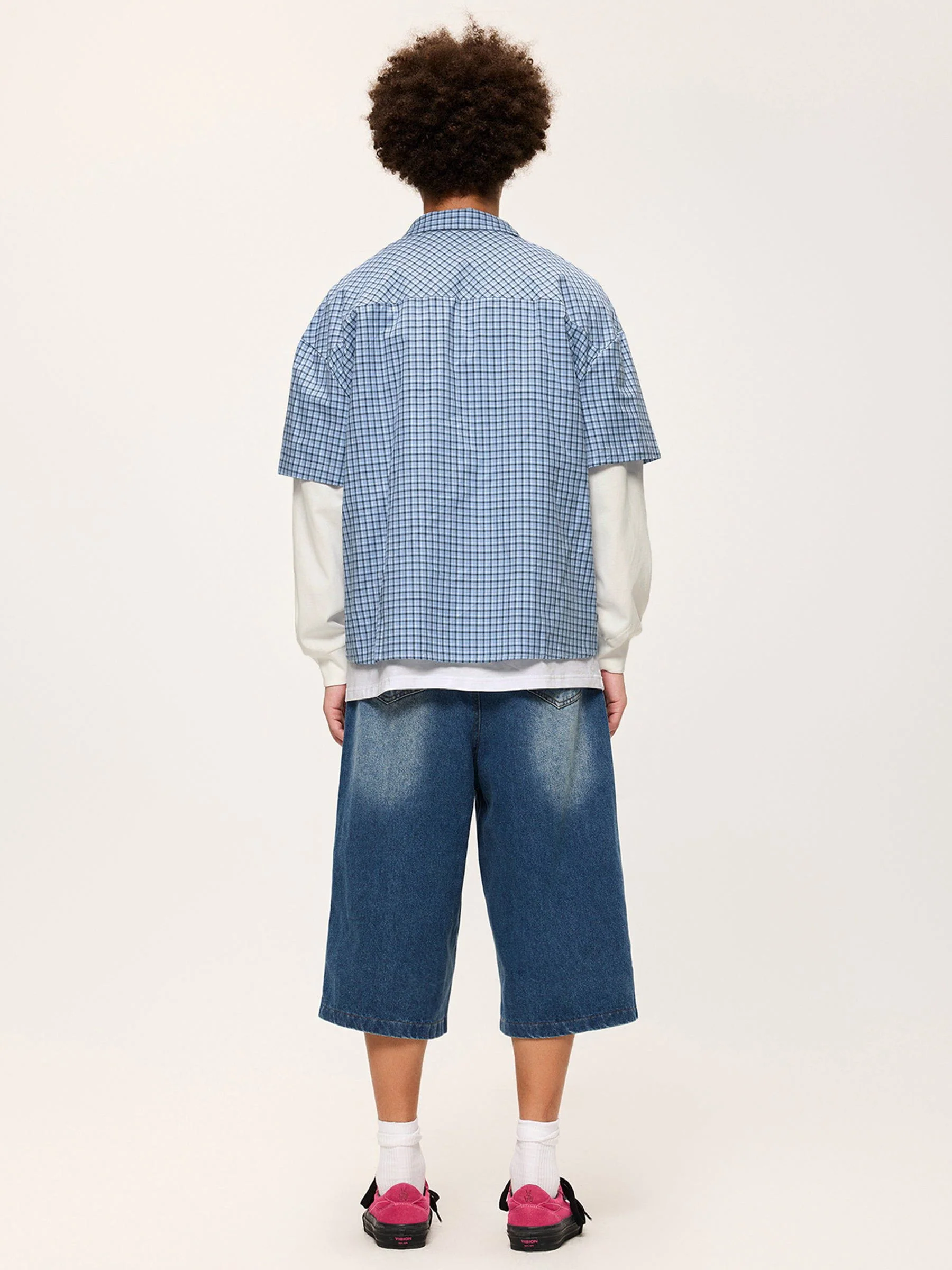 Aelfric Eden Plaid Patchwork Long Sleeve Shirt