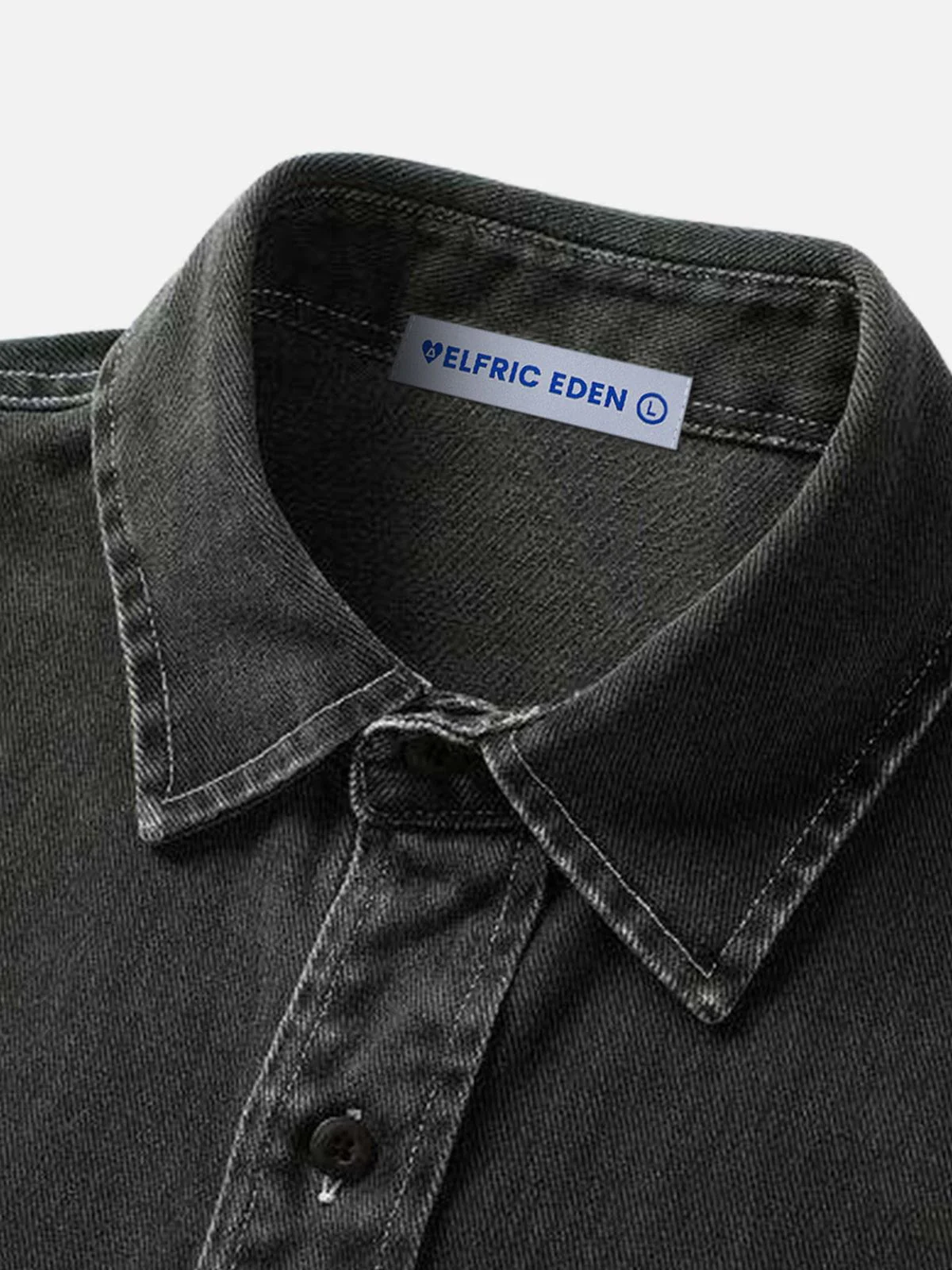 Aelfric Eden Black Cotton Long Sleeve Shirt