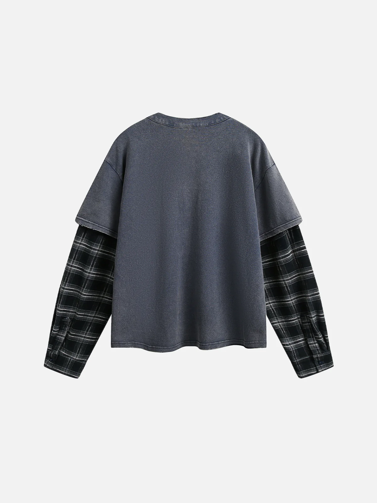 Aelfric Eden Plaid Two Layer Washed Long Sleeve Tee
