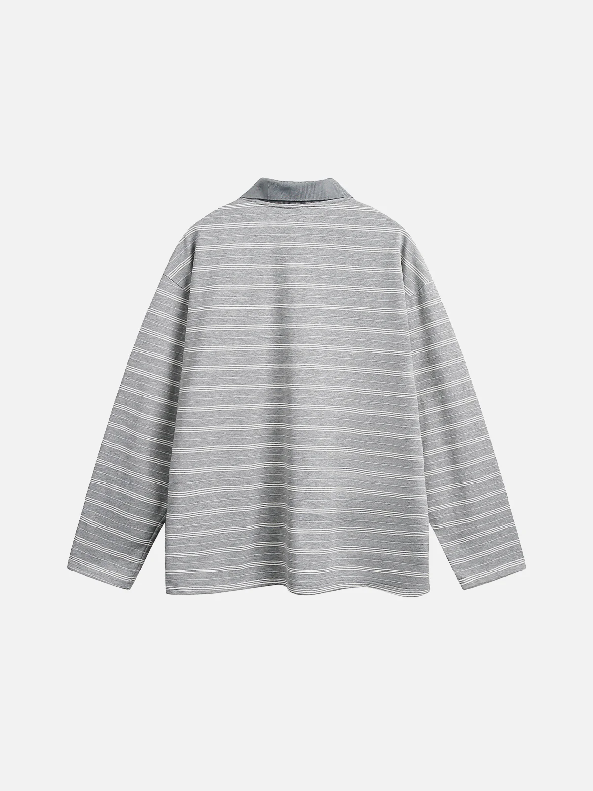 Aelfric Eden  Applique Embroidery Polo Long Sleeve Tee