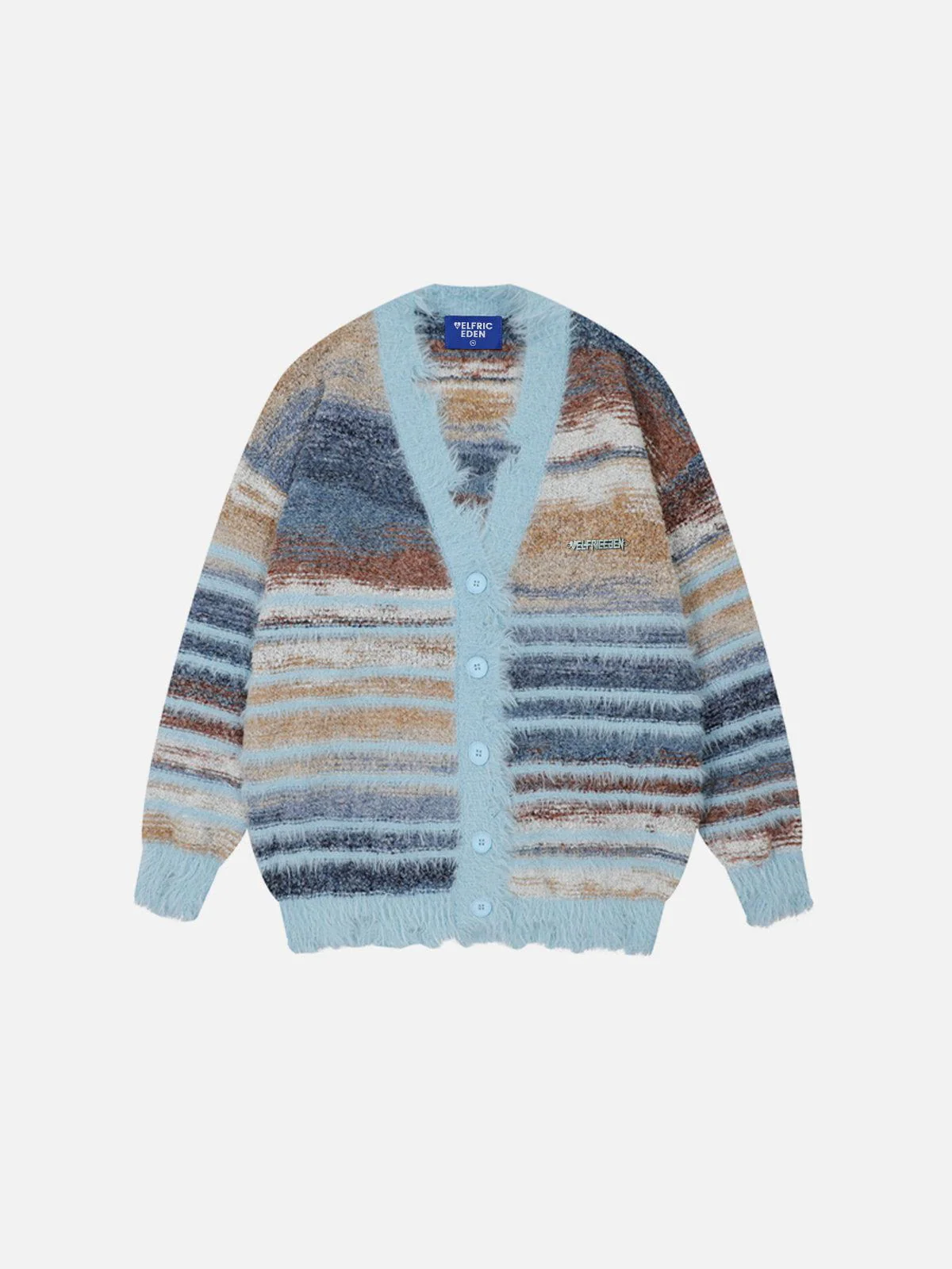 Aelfric Eden Fringe Gradient Pinstripe Cardigan