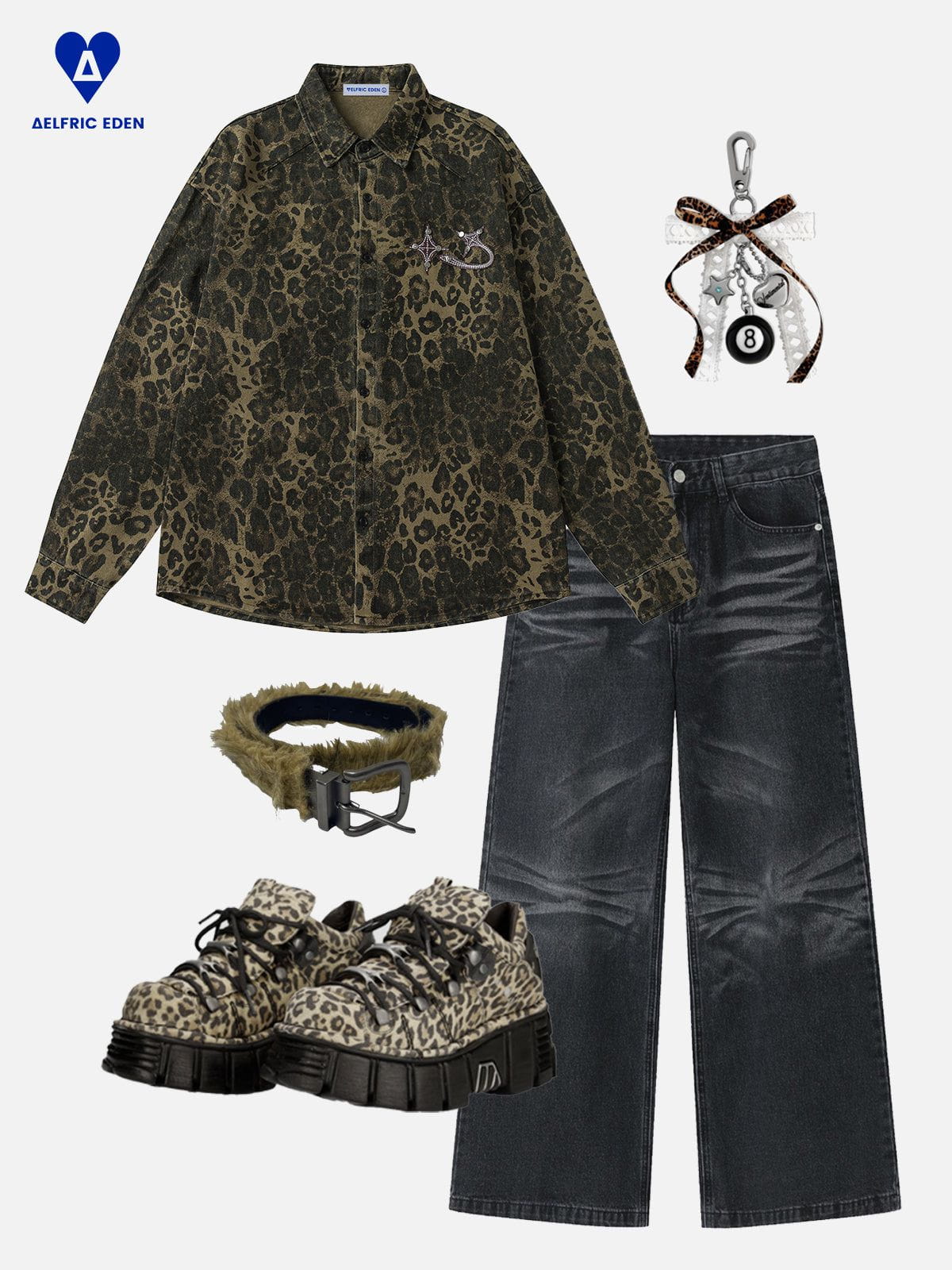 Aelfric Eden Leopard Print Long Sleeve Shirt