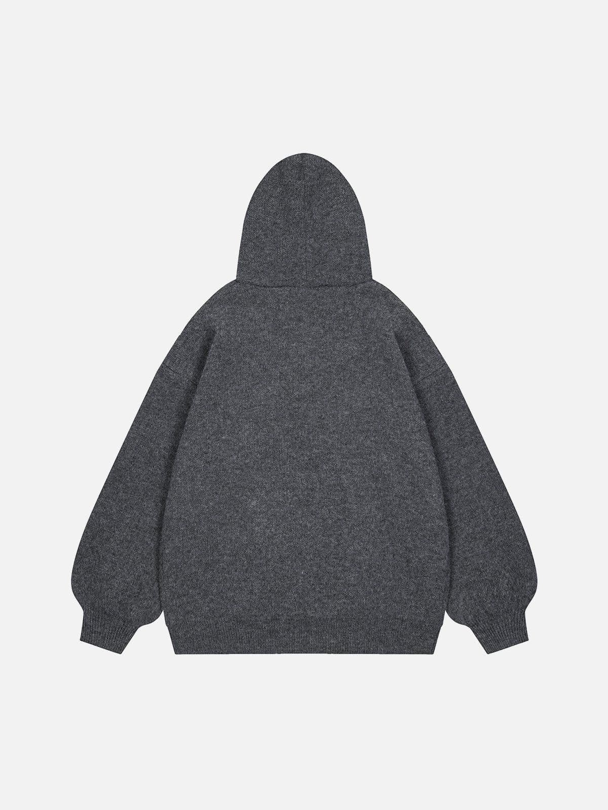 Aelfric Eden Knit Plaid Tie Hoodie