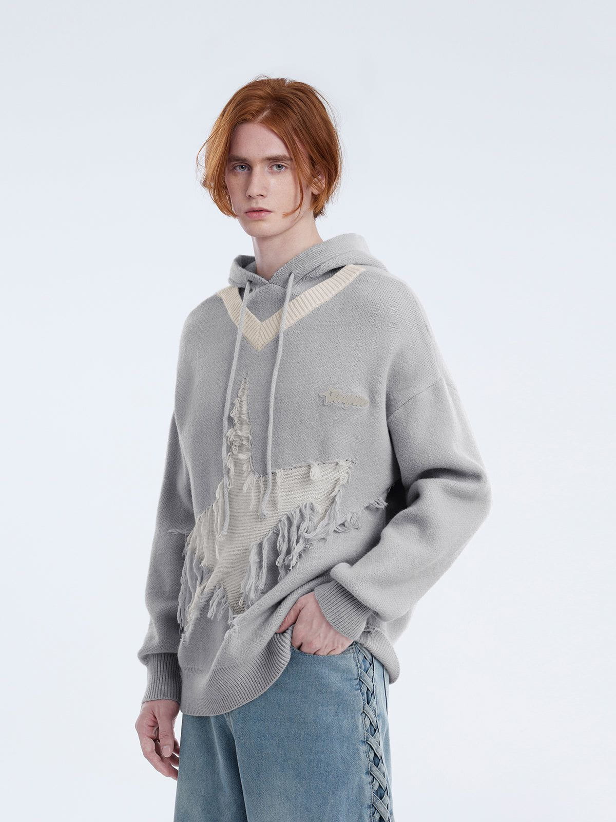 Aelfric Eden Distressed Knitting Hoodie