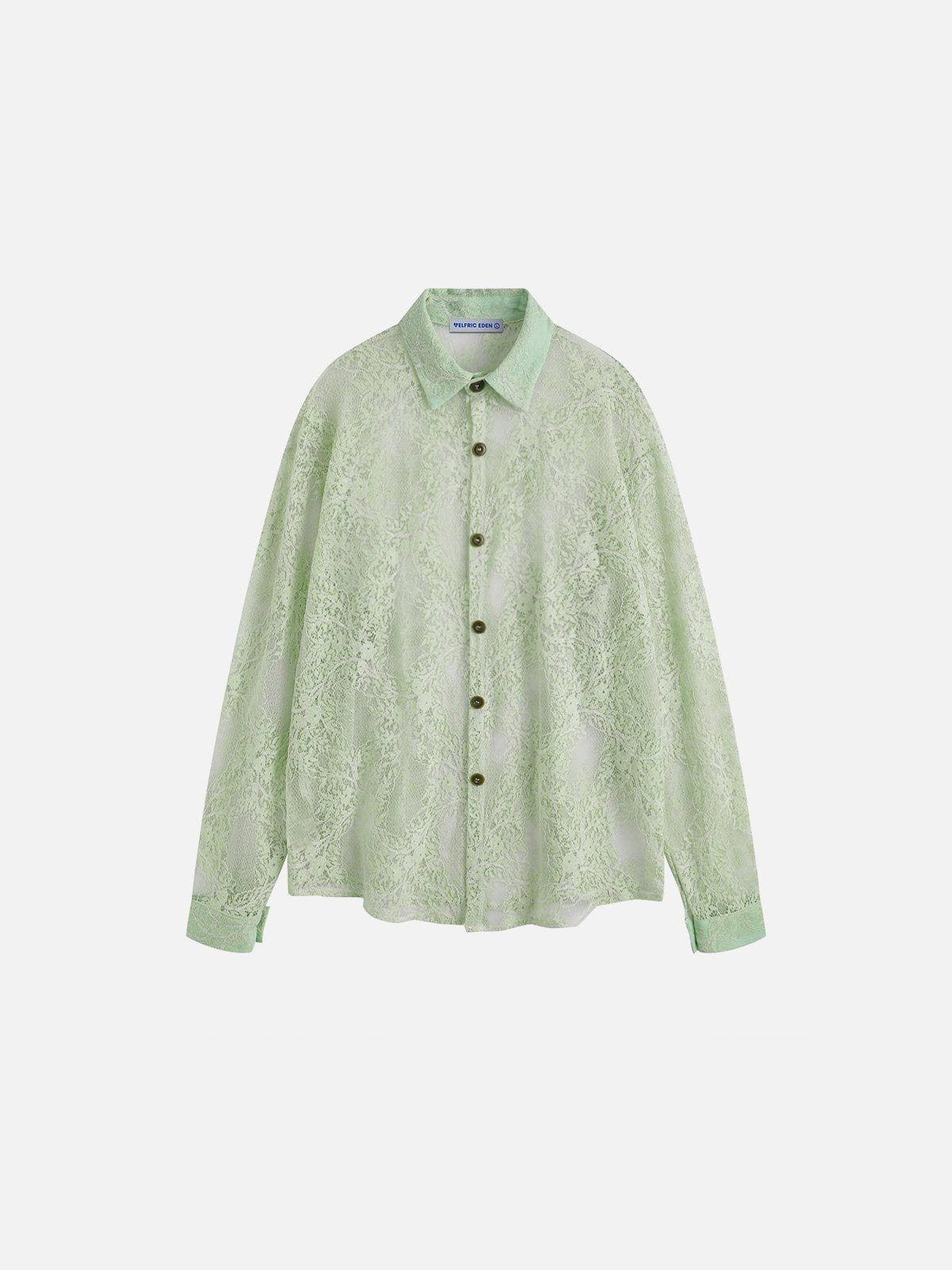 Aelfric Eden Flower Cut-Out Long Sleeve Shirt