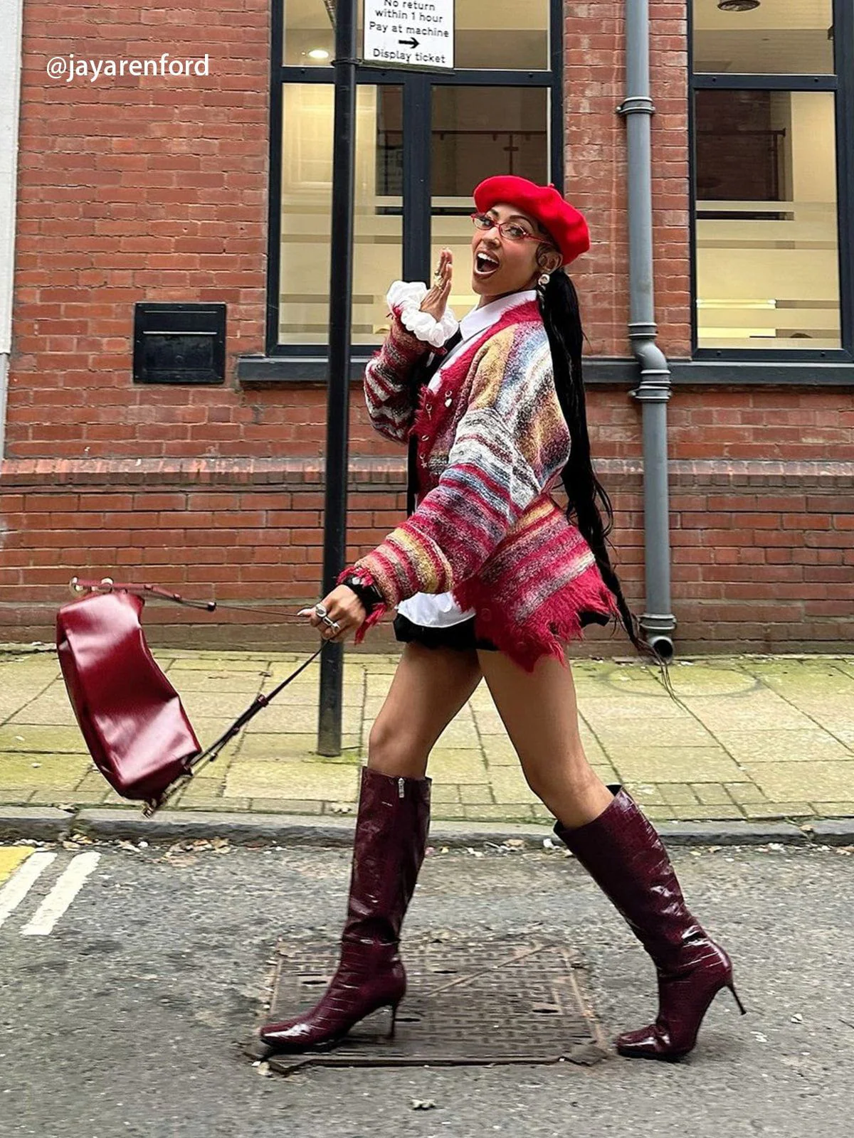 Aelfric Eden Fringe Gradient Pinstripe Cardigan