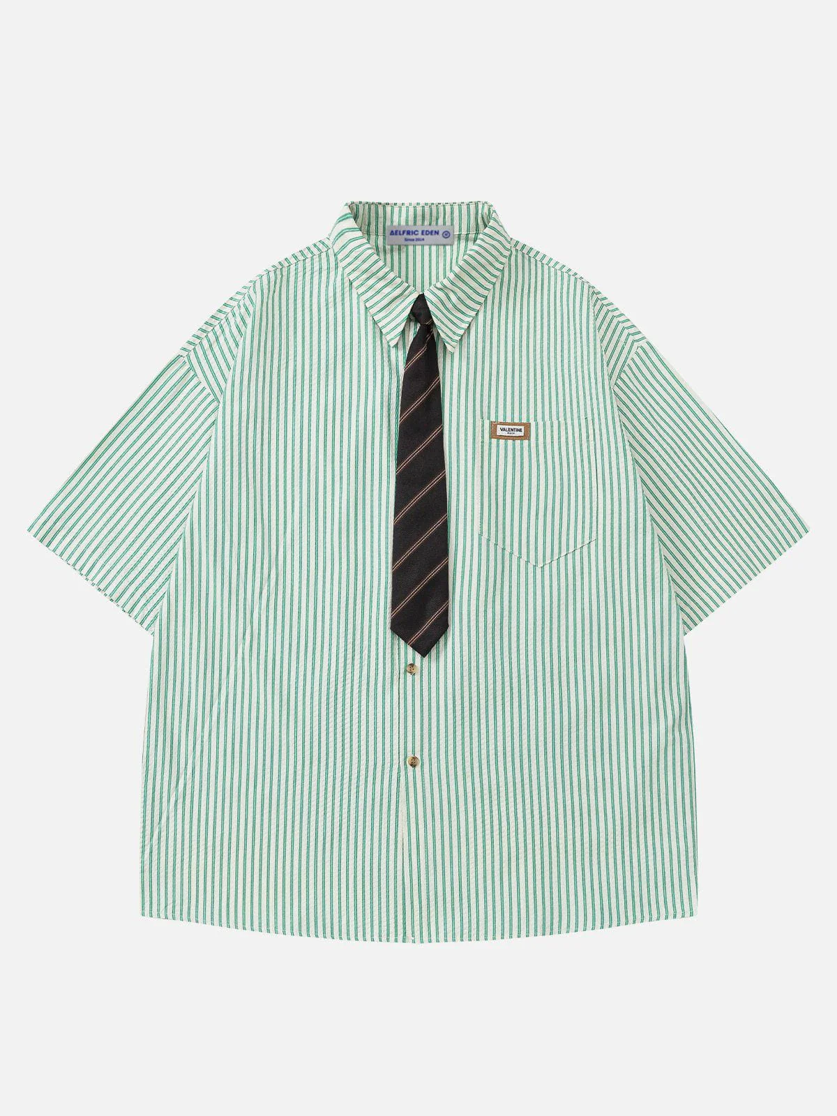 Aelfric Eden Vertical Stripes Short Sleeve Shirt