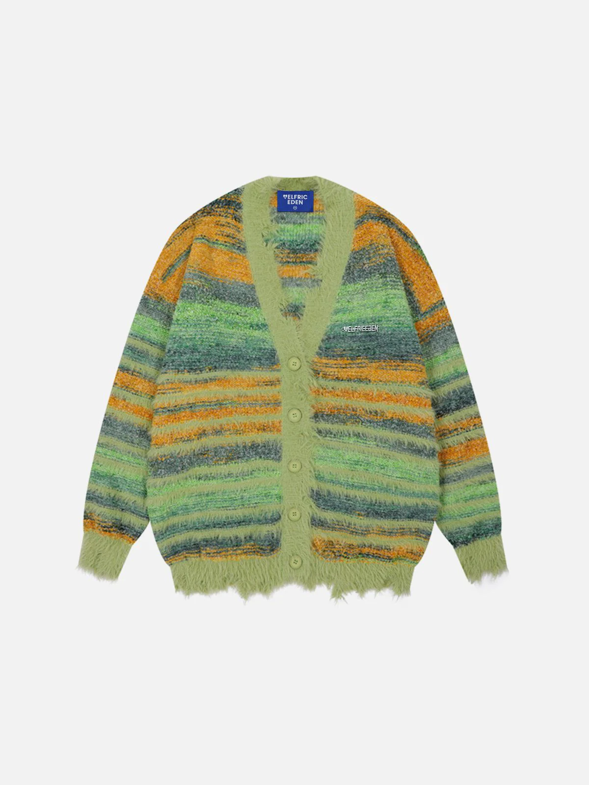 Aelfric Eden Fringe Gradient Pinstripe Cardigan