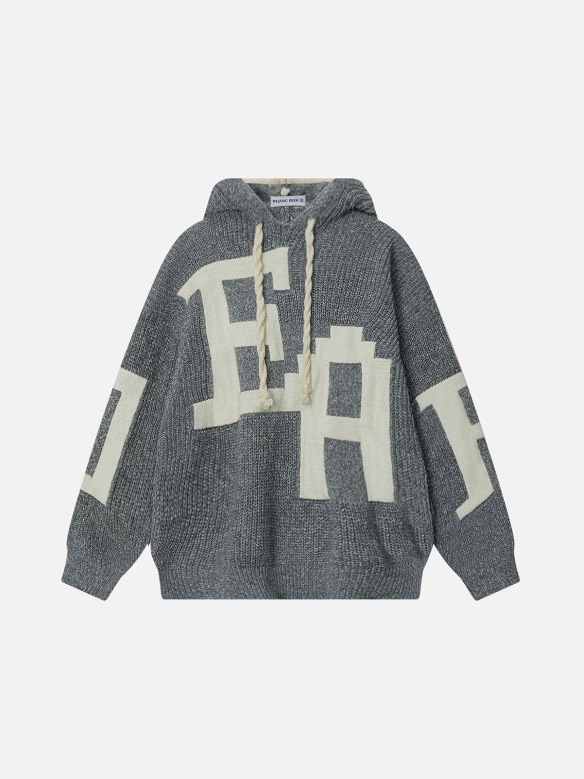 Aelfric Eden Letter Jacquard Knit Hoodie [Recommended by @rosee_20]