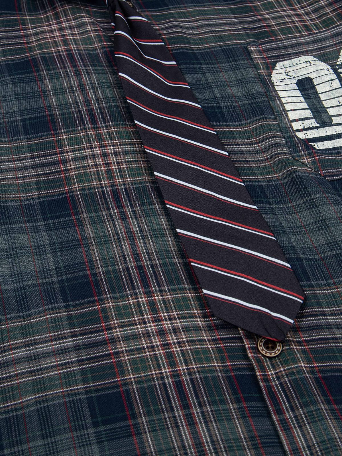 Aelfric Eden Plaid Necktie Short Sleeve Shirt