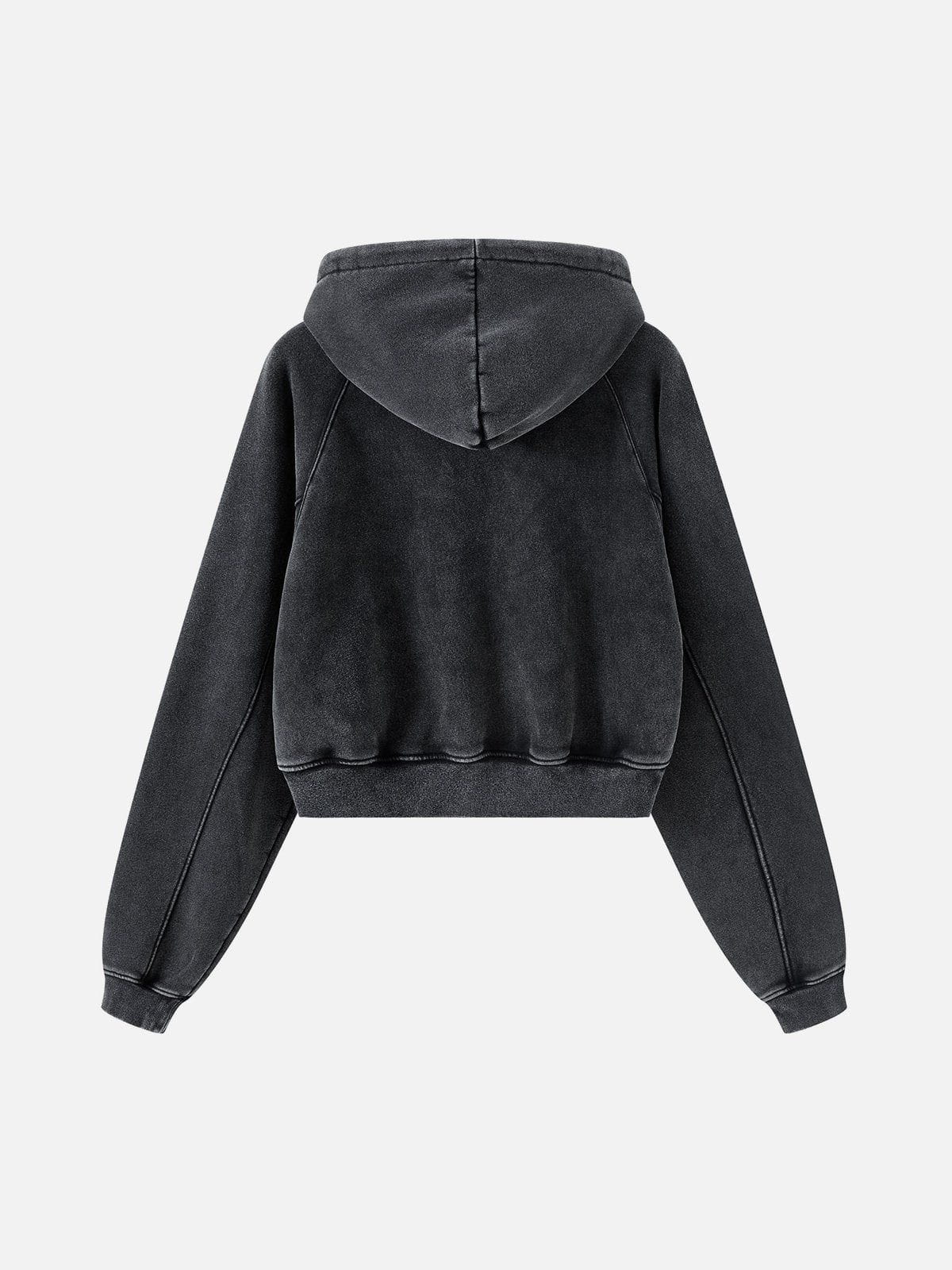 Aelfric Eden Cropped Raglan Sleeve Washed Hoodie