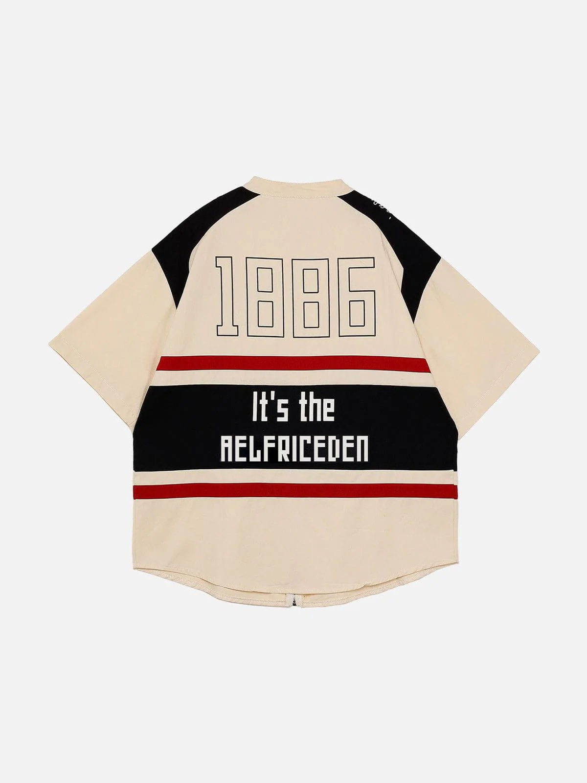 Aelfric Eden Zipper Stitching Racing Short Sleeve Shirt