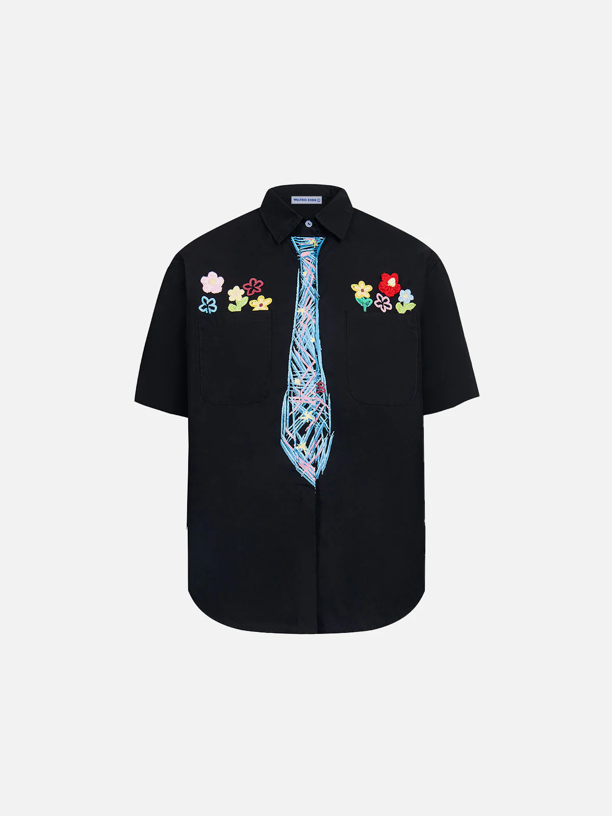 Aelfric Eden Graffiti Necktie Short Sleeve Shirt