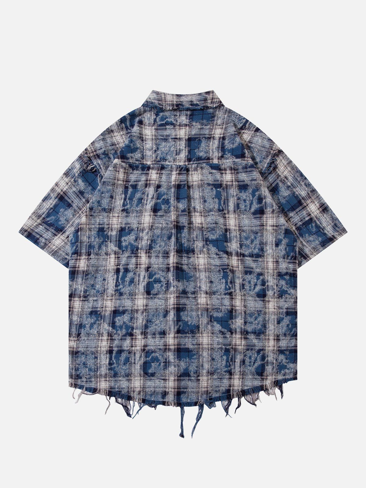 Aelfric Eden Tie Dye Plaid Short Sleeve Shirt