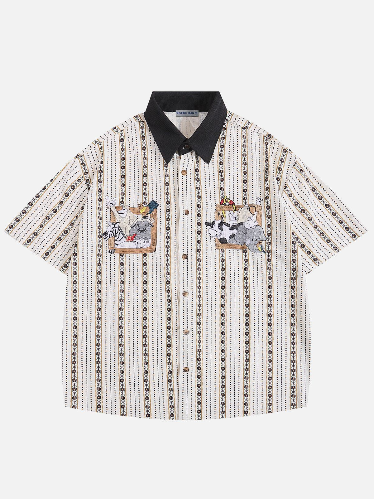 Aelfric Eden Embroidery Animal Short Sleeve Shirt
