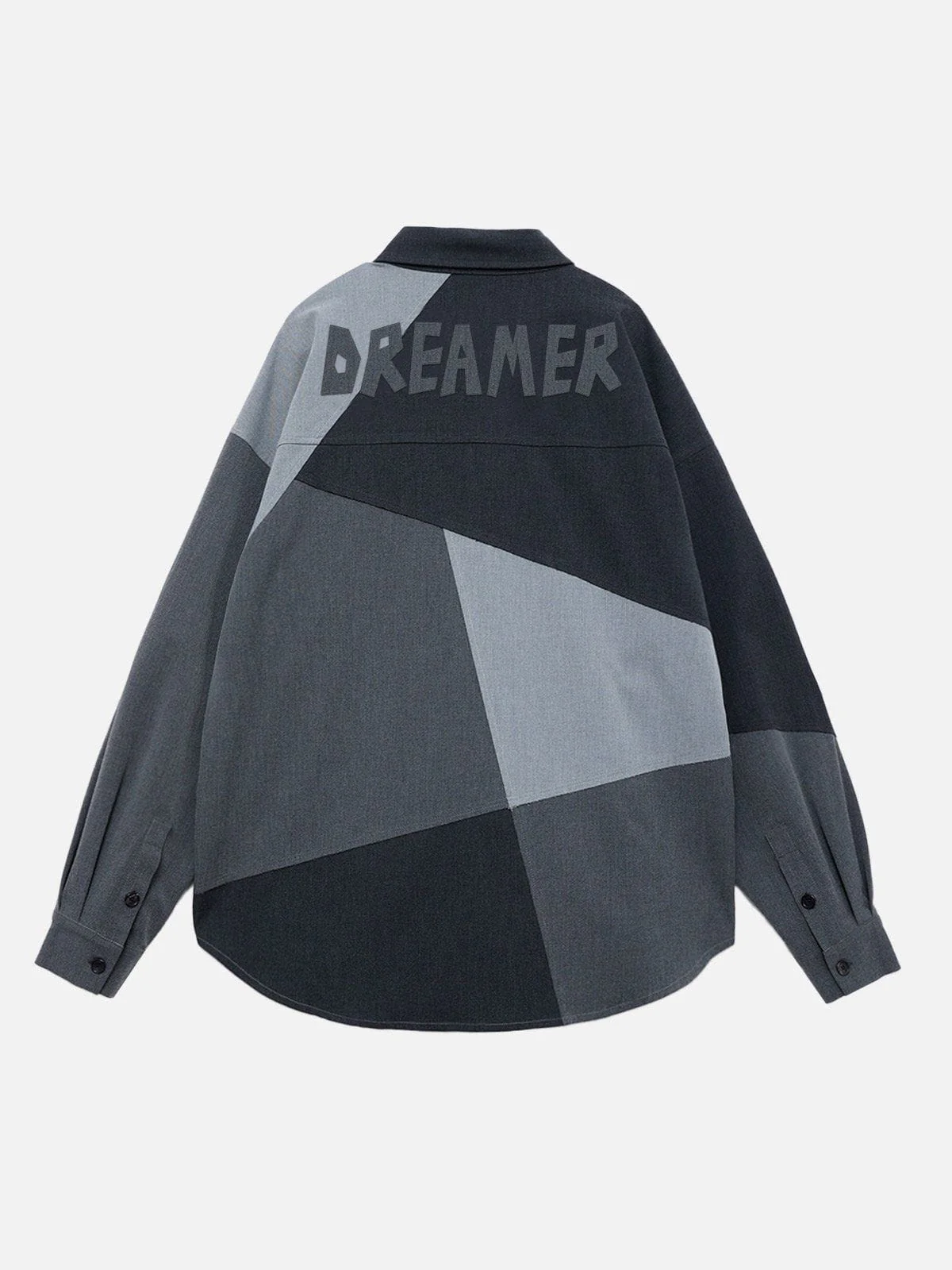 Aelfric Eden Geometry Patchwork Long Sleeve Shirt