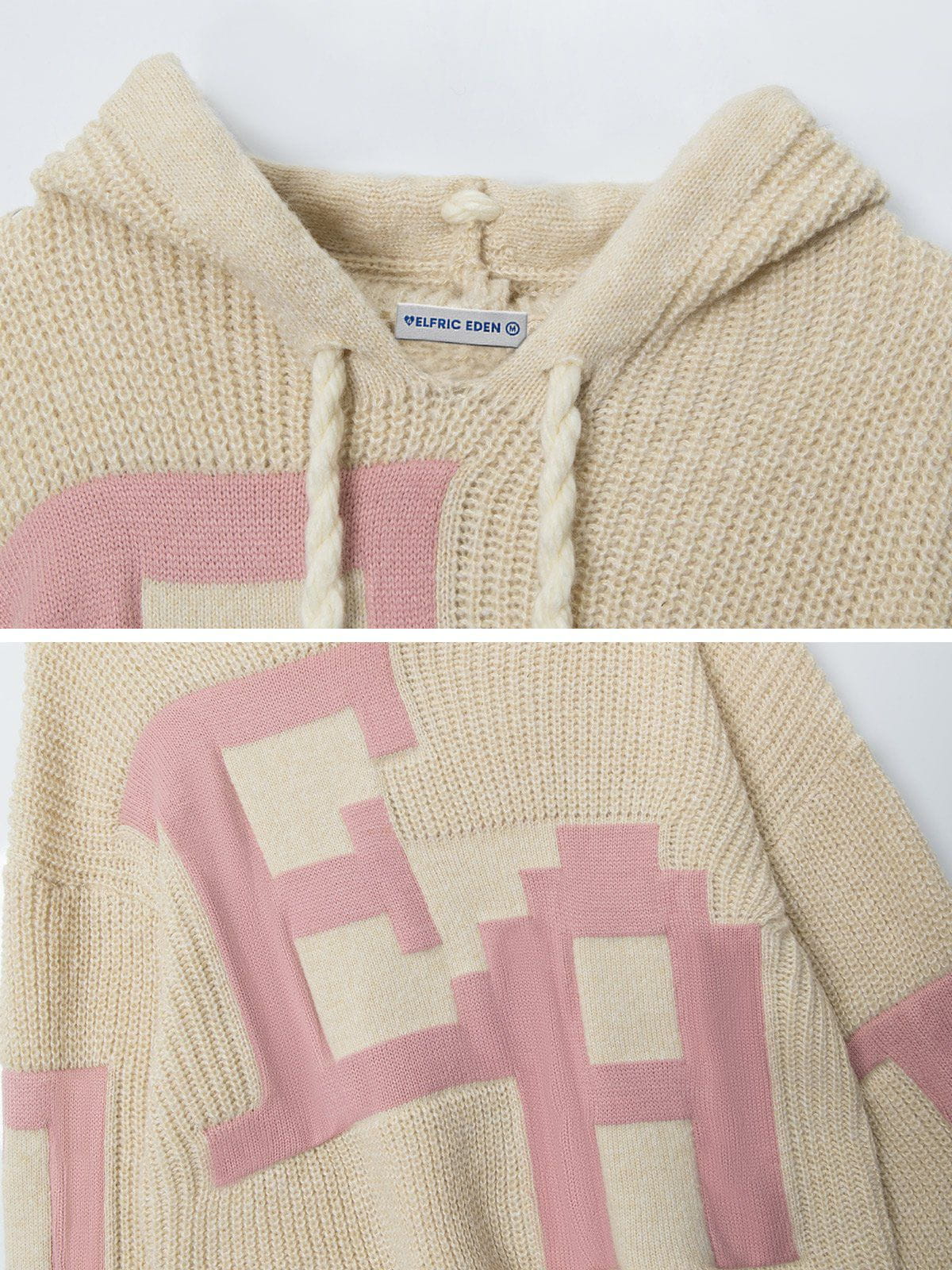 Aelfric Eden Letter Jacquard Knit Hoodie [Recommended by @rosee_20]