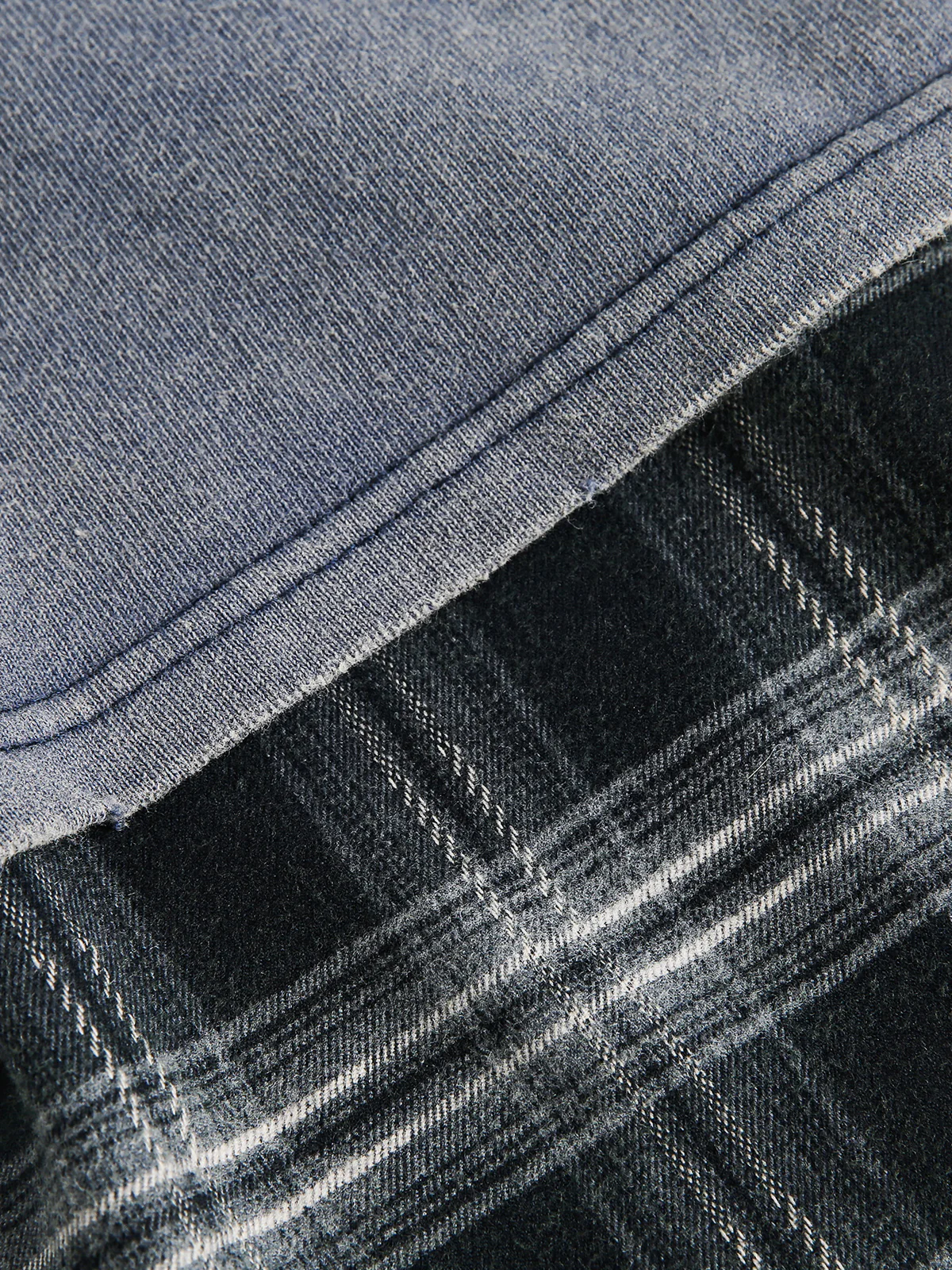 Aelfric Eden Plaid Two Layer Washed Long Sleeve Tee