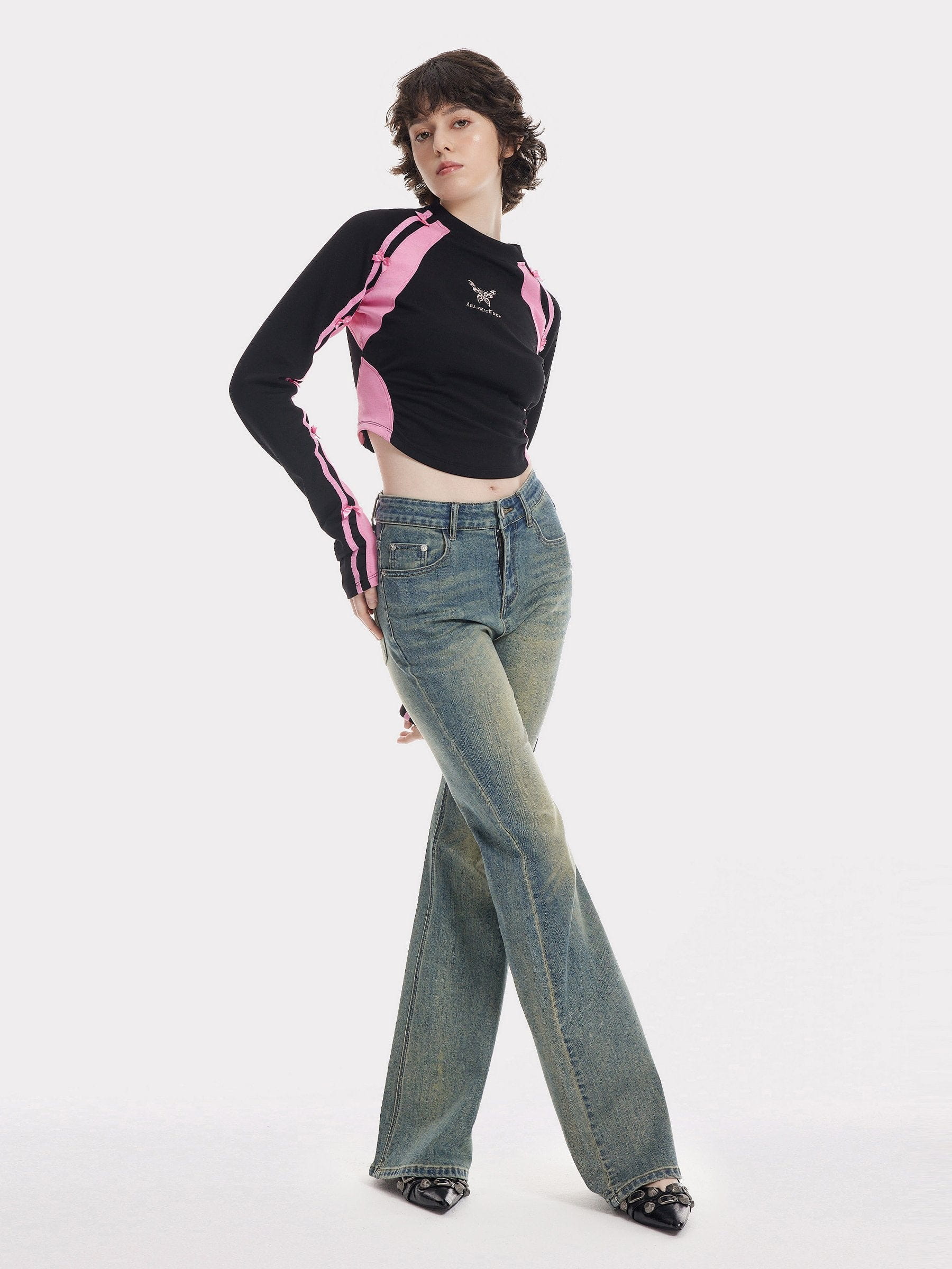 Aelfric Eden Embroidery Butterfly Long Sleeve Tee