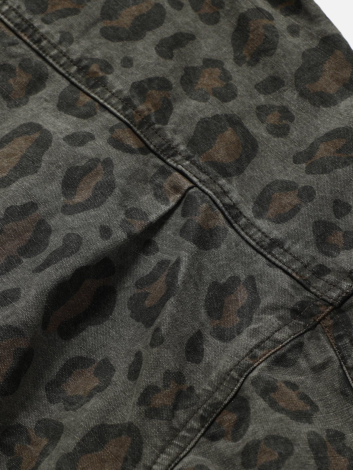 Aelfric Eden Grey Leopard Print Long Sleeve Shirt