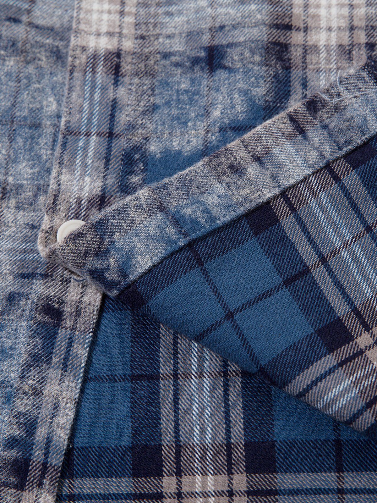 Aelfric Eden Tie Dye Plaid Short Sleeve Shirt