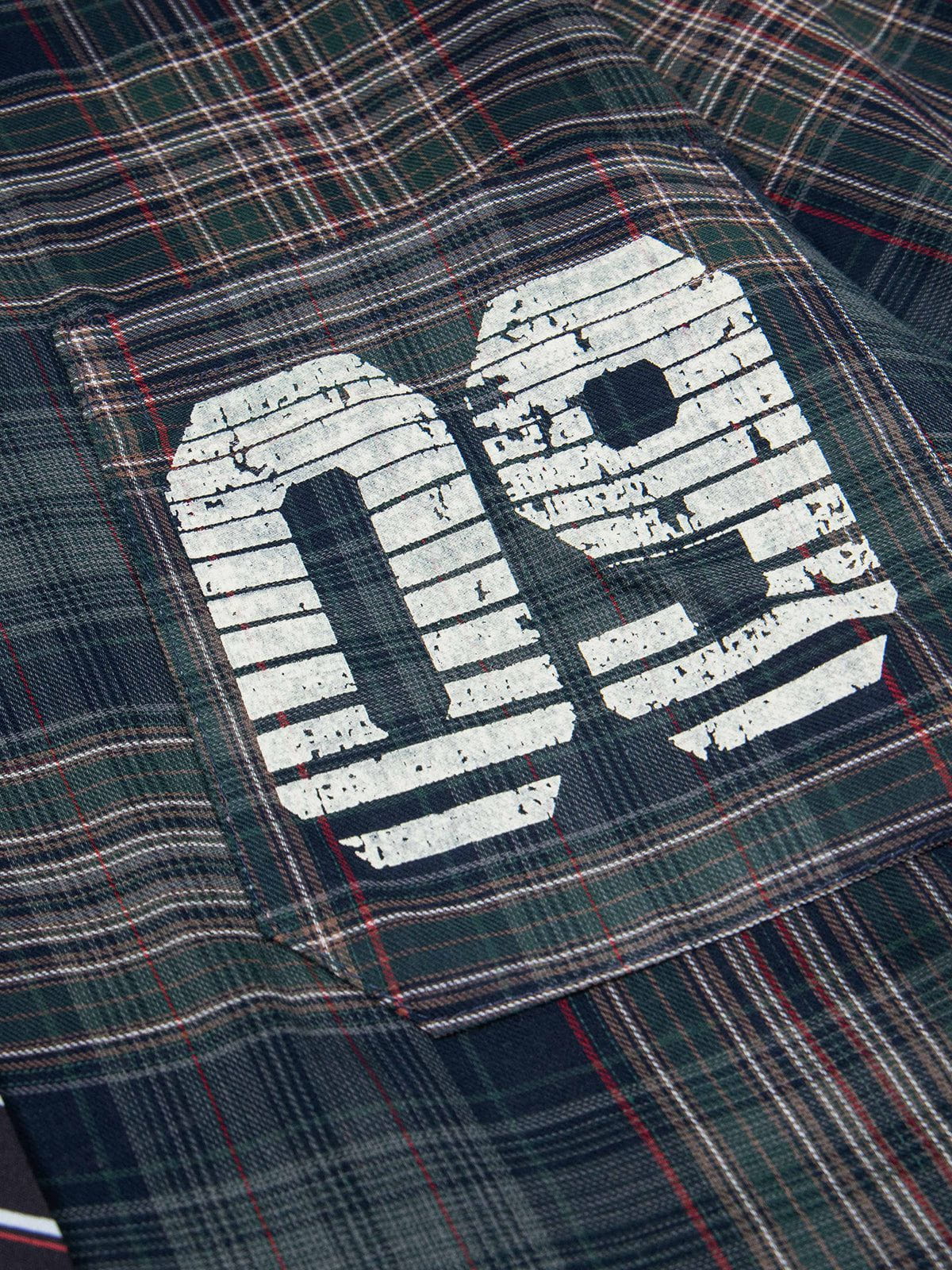 Aelfric Eden Plaid Necktie Short Sleeve Shirt