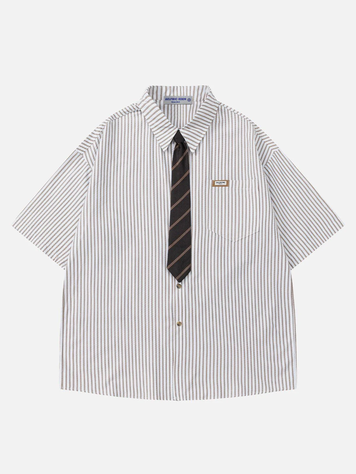 Aelfric Eden Vertical Stripes Short Sleeve Shirt