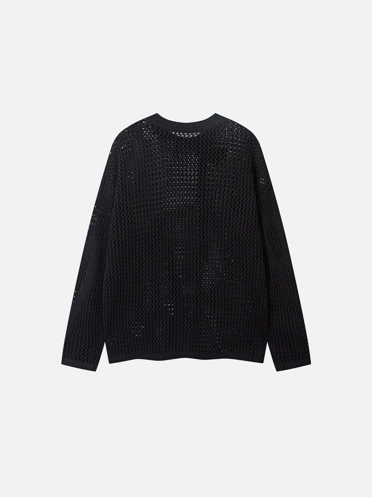 Aelfric Eden Open Knit Crew Neck Sweater